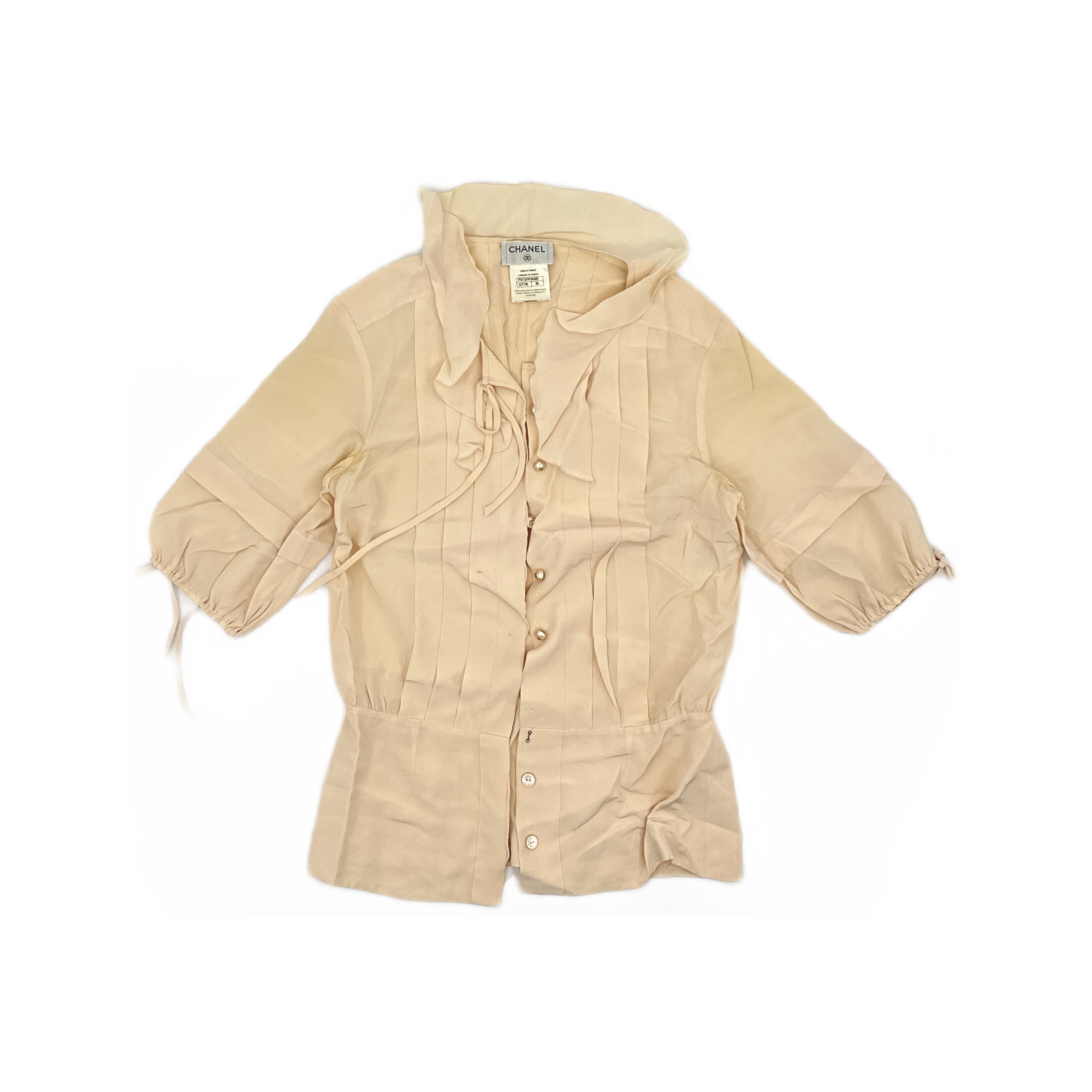 Chanel Chanel Silk Button-Up Blouse Size 36 Size XS / US 0-2 / IT 36-38 - 1 Thumbnail
