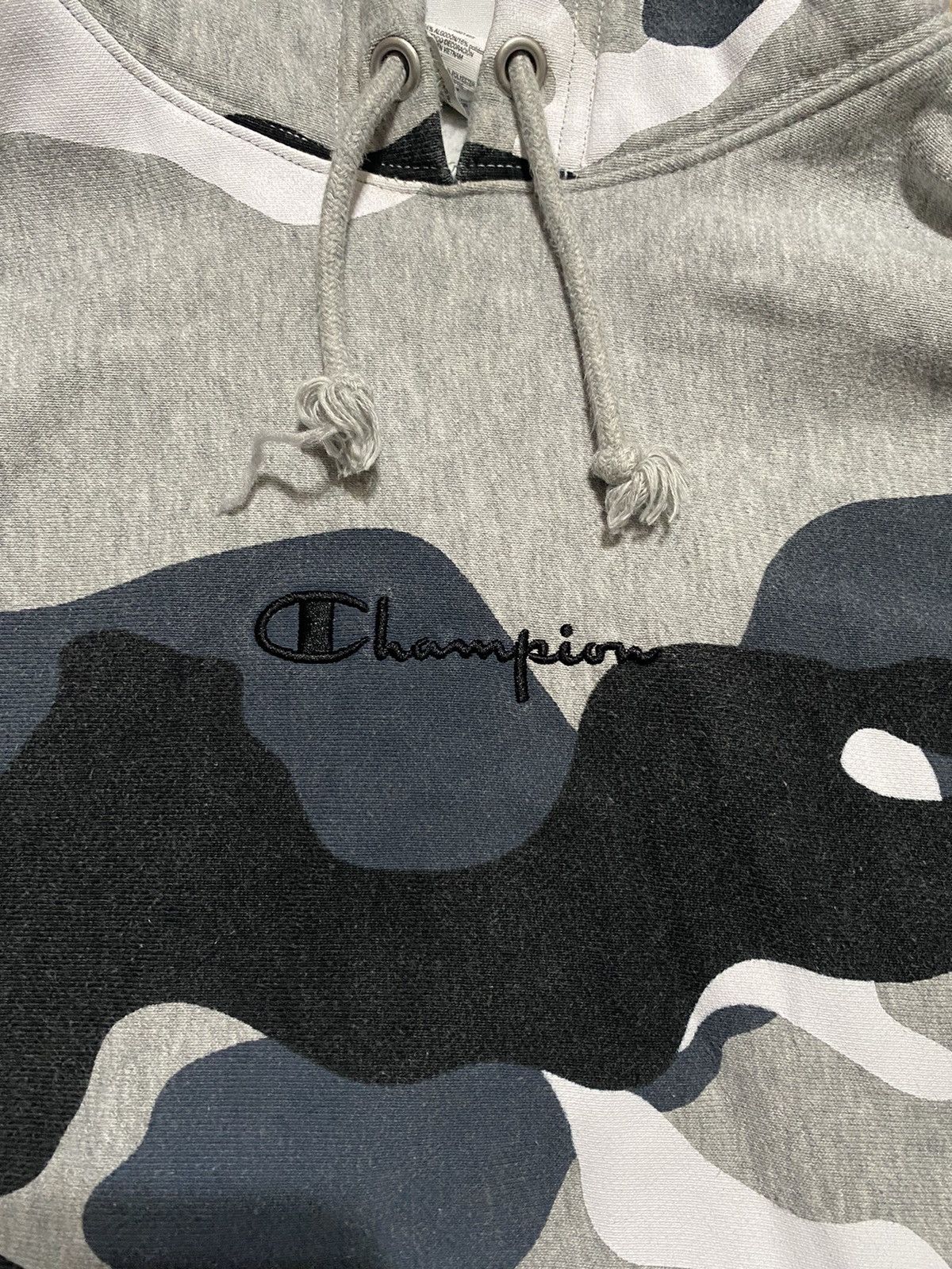 Champion Vintage Champion Grey Camo Hoodie Size US M / EU 48-50 / 2 - 2 Thumbnail
