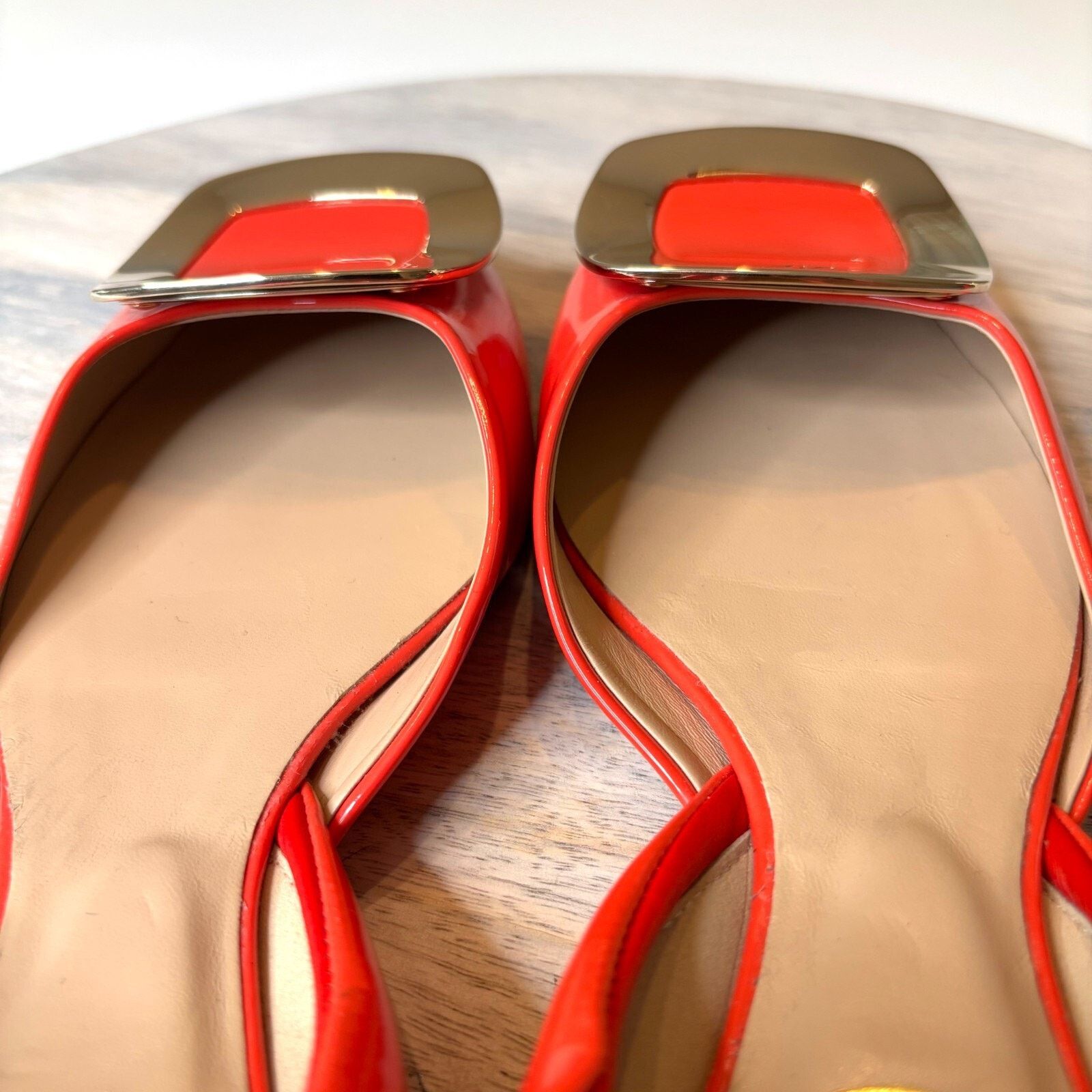 Roger Vivier Roger Vivier Women's Red Orange Ballet Flats Italy US Size 5 Size US 5 / IT 35 - 7 Thumbnail
