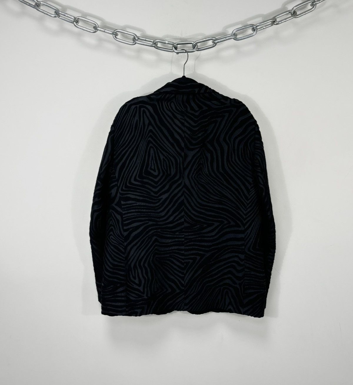 Emporio Armani Emporio Armani Men’s Zebra Jacquard Wool Blend Blazer Jacket Size 46R - 2 Thumbnail