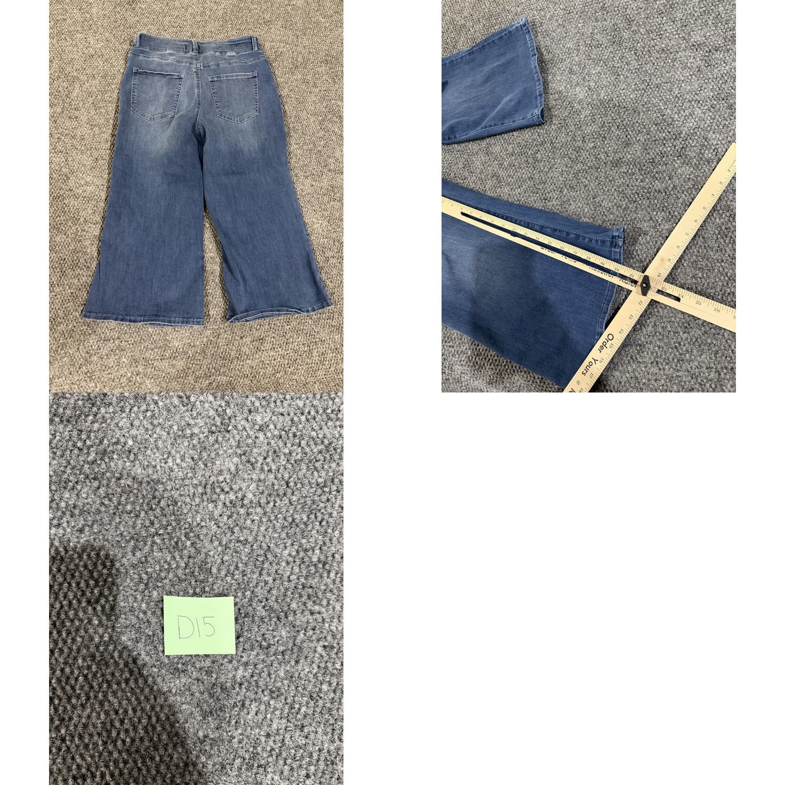 NYDJ NYDJ Jeans Womens 8P Petite Blue Wide-Leg Crop Lift Tuck Stretch Denim Coolmax Size 30" / US 8 / IT 44 - 8 Thumbnail