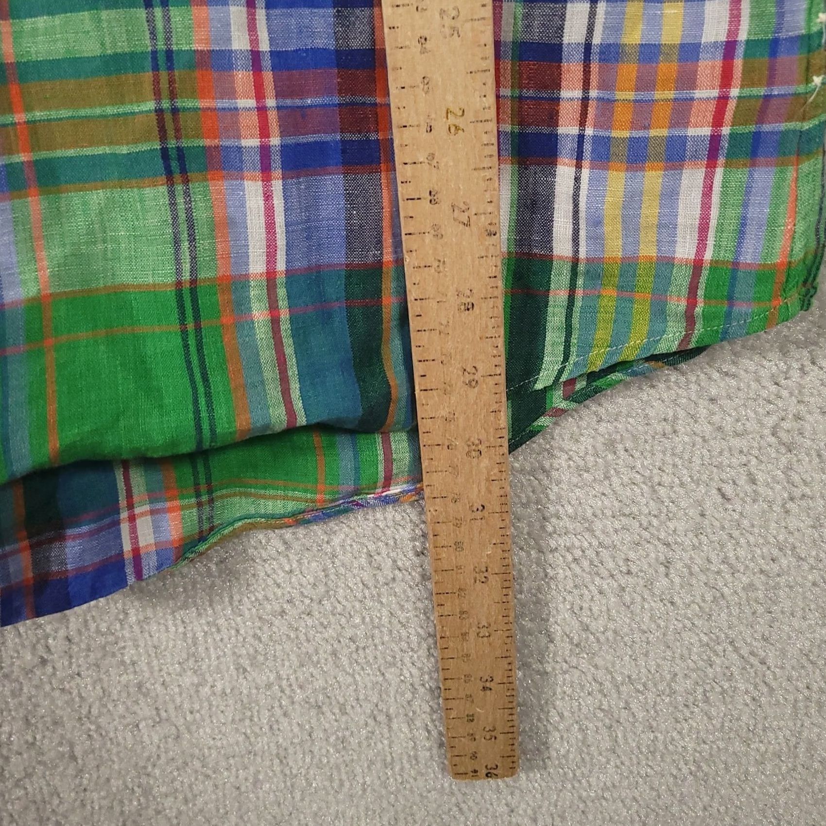 Ralph Lauren Ralph Lauren Shirt Mens L Colorful 100% Linen Plaid Madras Camp Pony Shirt Size US L / EU 52-54 / 3 - 6 Thumbnail