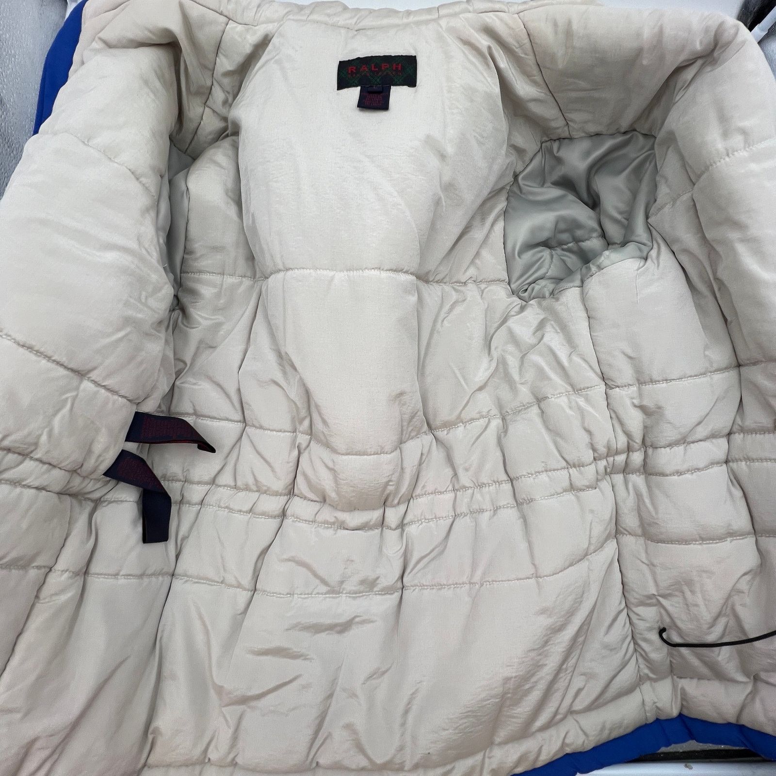 Ralph Lauren × Vintage Vintage Ralph Ralph Lauren Puffer Hooded Blue Coat Size L / US 10 / IT 46 - 7 Thumbnail