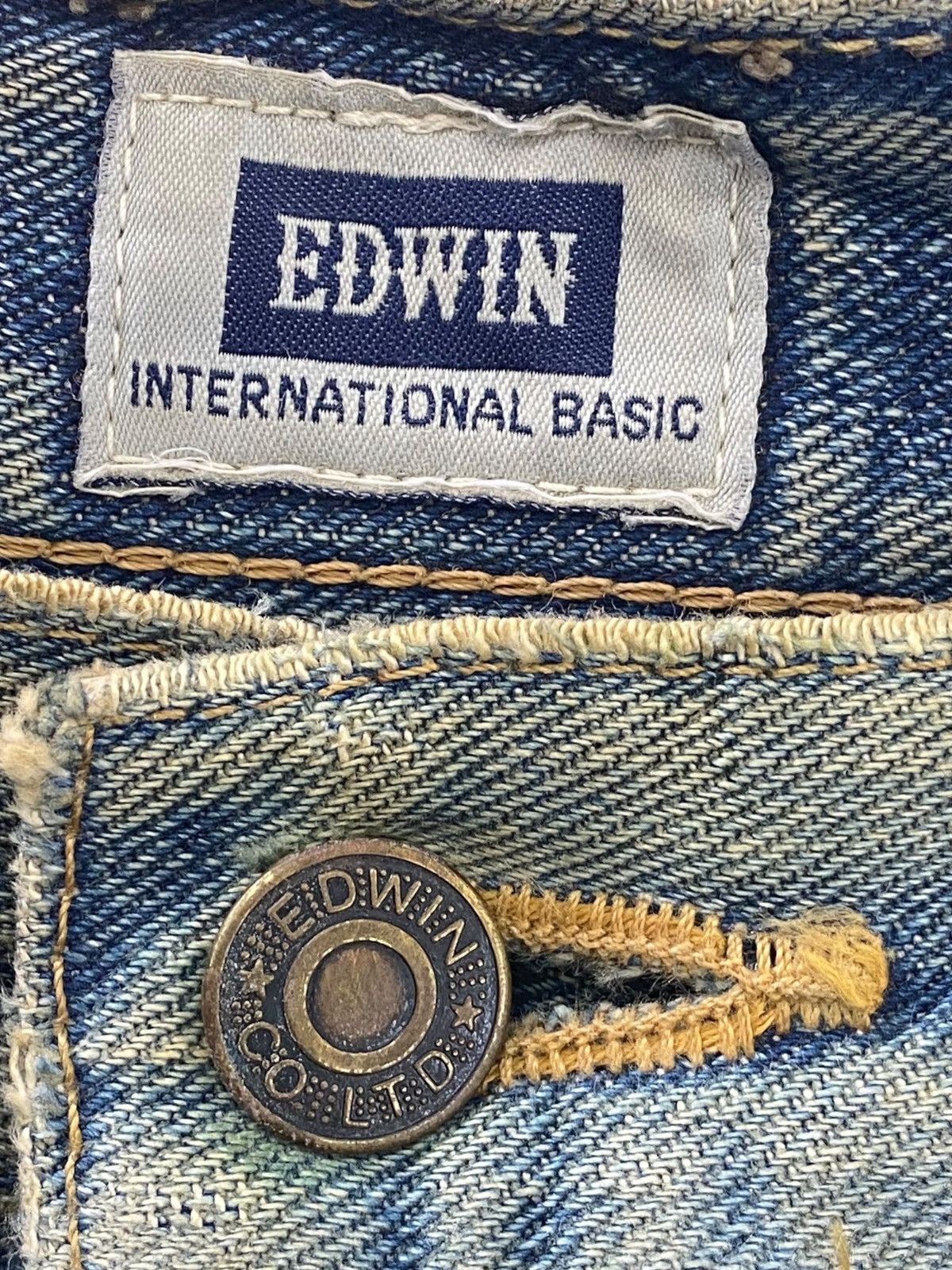 Edwin Edwin Mud Wash Ripped Style Straight Leg Jeans Size US 36 / EU 52 - 10 Thumbnail