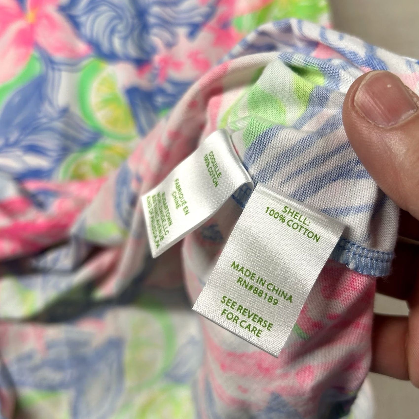 Lilly Pulitzer Lilly Pulitzer Womens XS Rejina Floral Mini Cotton Dress Beachy Tropical Keyhole Size XS / US 0-2 / IT 36-38 - 4 Thumbnail
