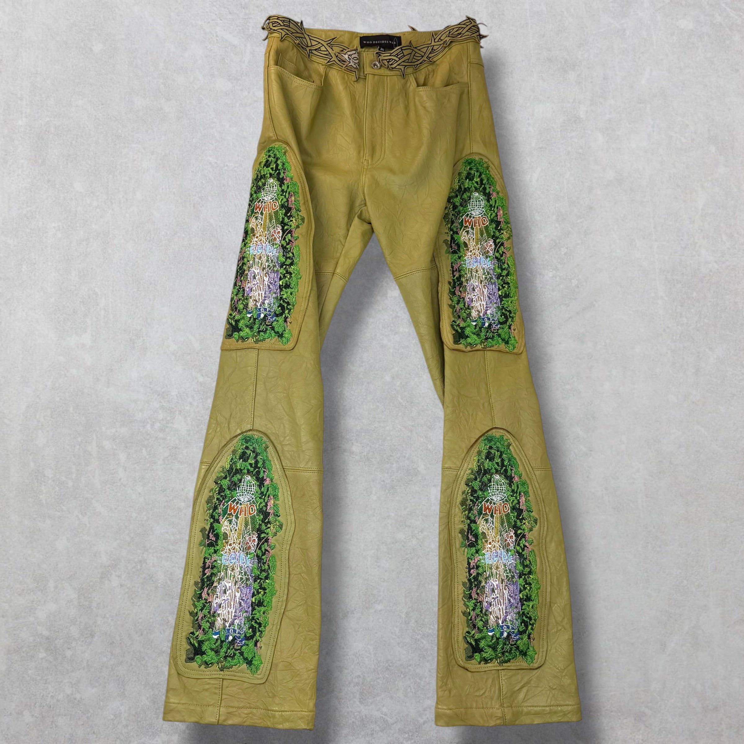 Who Decides War Who Decides War Garden Glass Leather Pants 30 Size US 30 / EU 46 - 1 Thumbnail
