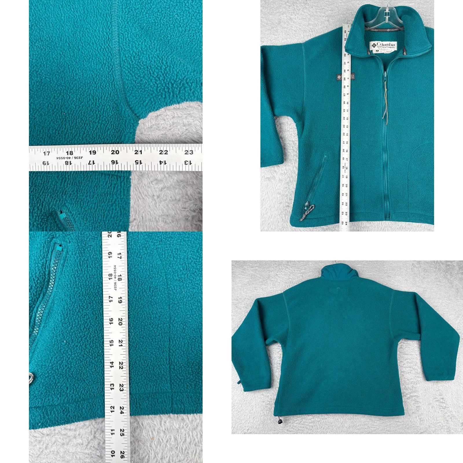Altea VINTAGE Columbia Jacket Womens Medium Teal Full Zip Mock Neck US Made 90s Size M / US 6-8 / IT 42-44 - 8 Thumbnail