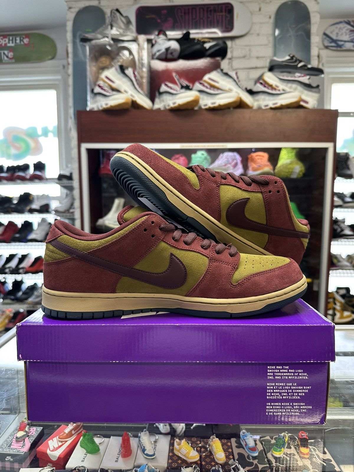 Nike Nike SB Dunk Low Dark Team Red Olive Flak Size US 14 / EU 47 - 2 Thumbnail