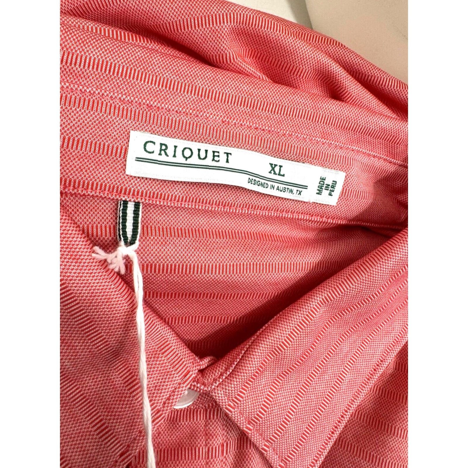 Logo 7 Criquet Rugby Pullover Knit Embroidered Logo XL Shirt Men Long Sleeve Pink / Bright Heather Red Size US XL / EU 56 / 4 - 6 Thumbnail