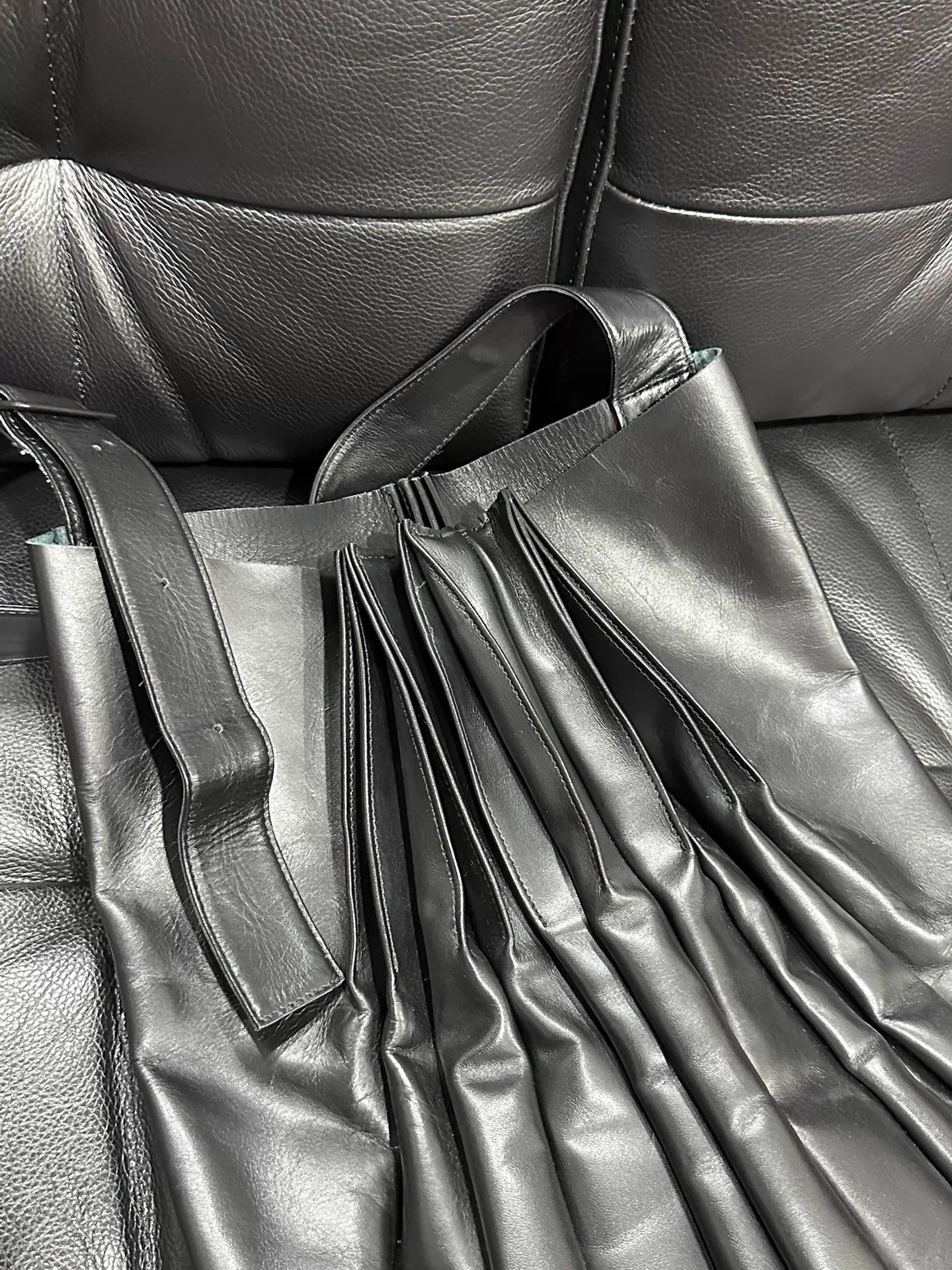 Yohji Yamamoto Yohji Yamamoto Noir Pleated Cowhide Bag 31x37 Size ONE SIZE - 3 Thumbnail