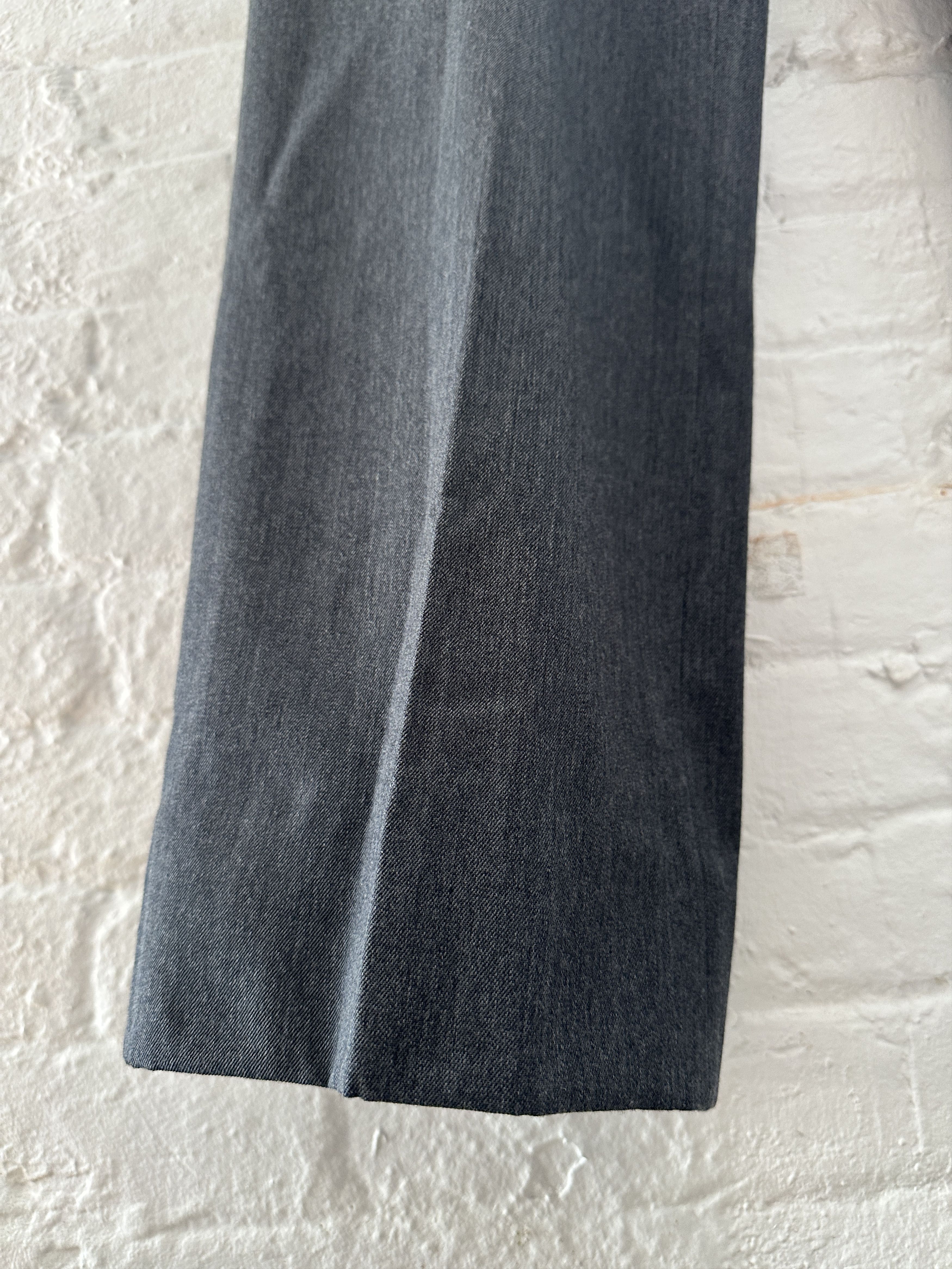 Prada Prada by Raf Simons Wide Leg Wool Trousers Size US 36 / EU 52 - 2 Thumbnail