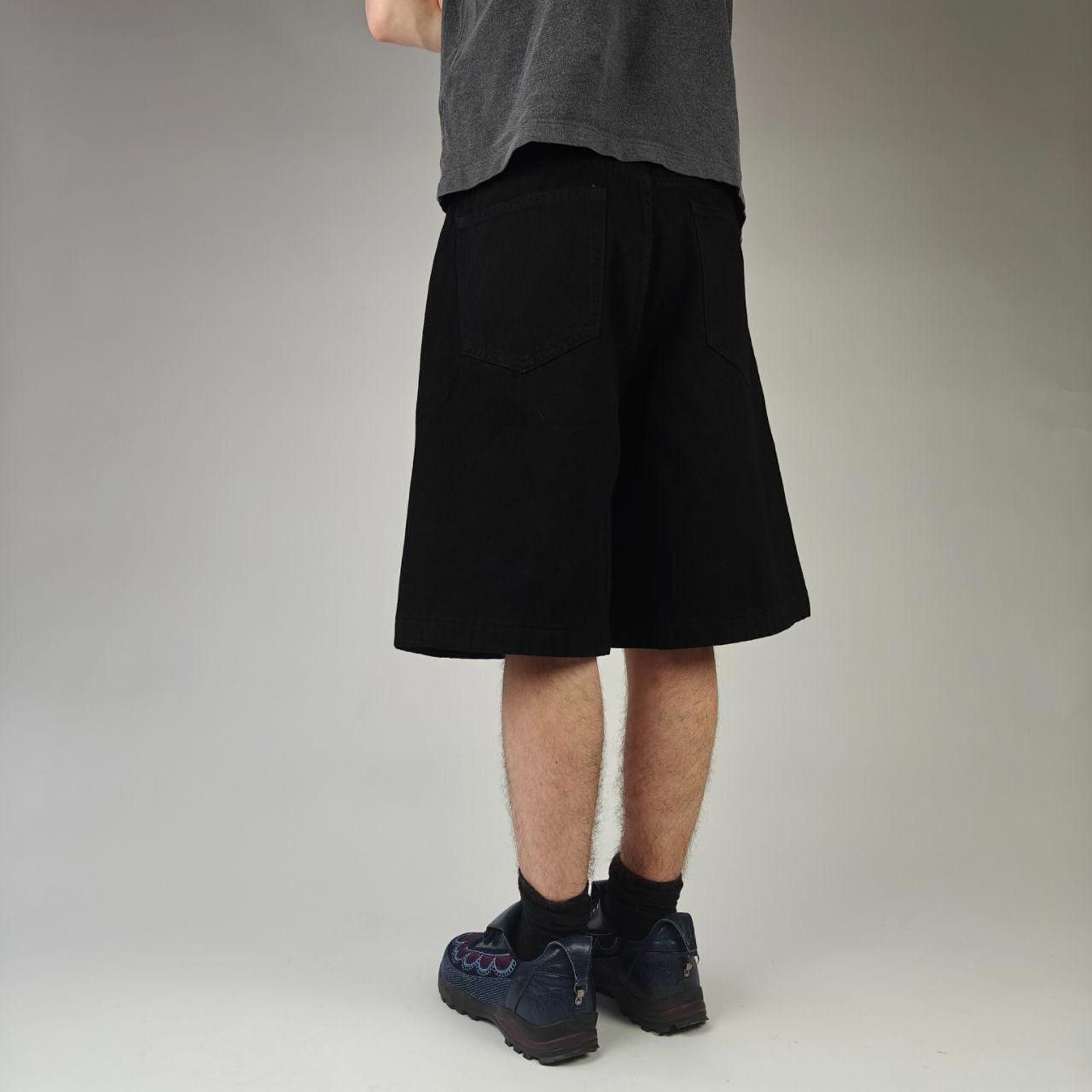 Other Black Wide Leg Cotton Loose Shorts Size US 34 / EU 50 - 4 Thumbnail