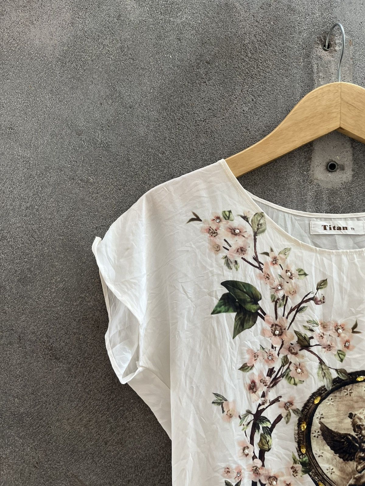 Dolce & Gabbana × Dries Van Noten × Toga Angel Graphic Floral Top – Romantic Vintage Aesthetic Size US L / EU 52-54 / 3 - 3 Thumbnail