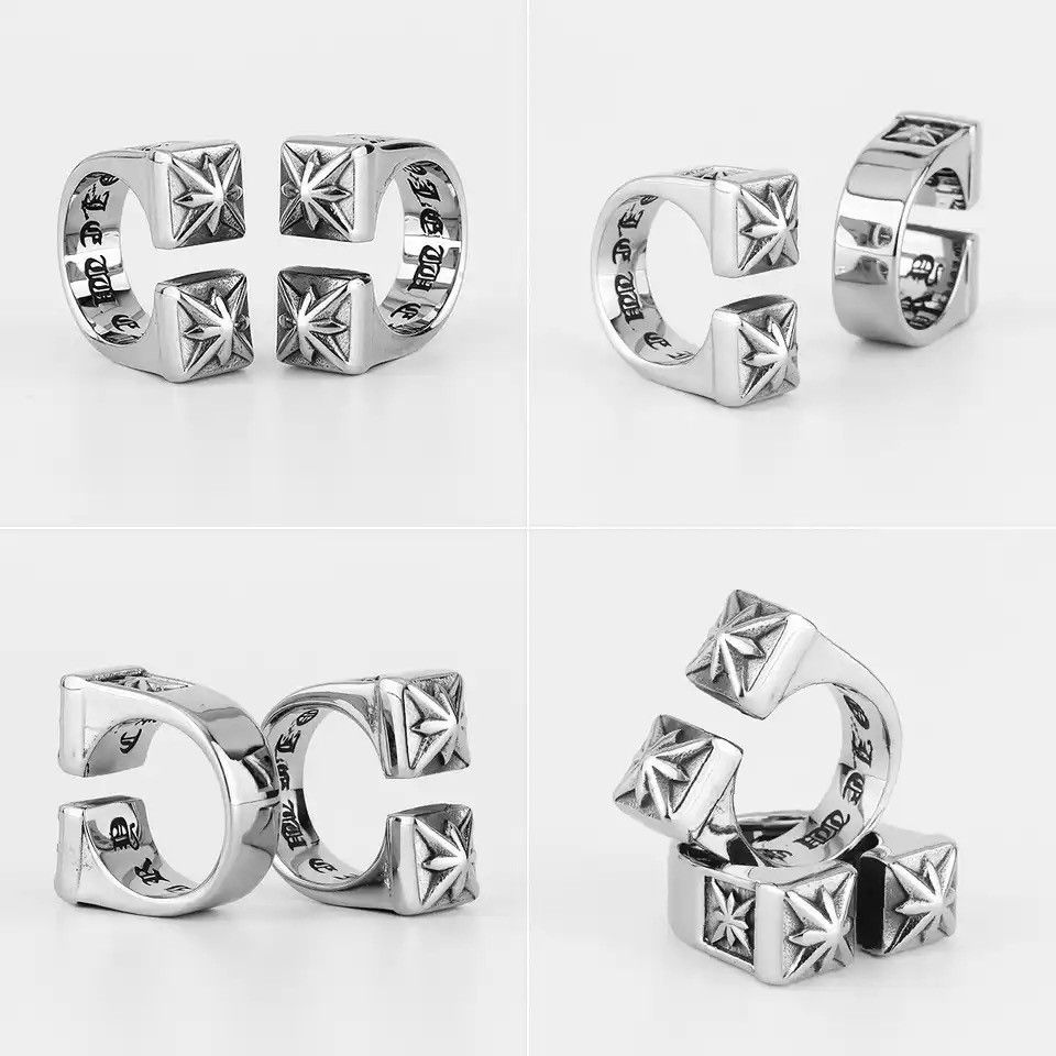 Jewelry × Vintage Vintage Gothic Flower Stainless Steel Size ONE SIZE - 6 Thumbnail