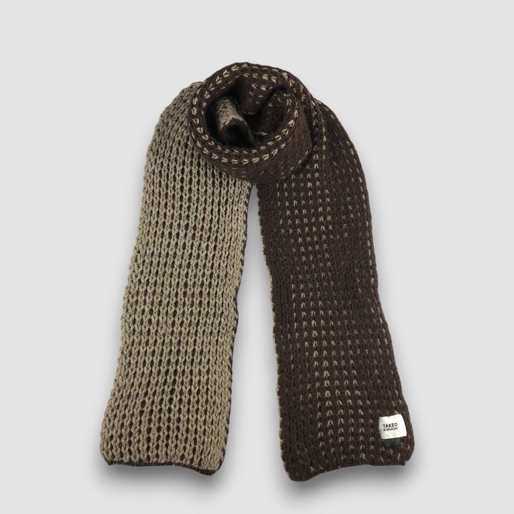 Takeo Kikuchi Vintage Takeo Kikuchi Scarf Muffler Wool Cashmere Scarves Size ONE SIZE - 1 Thumbnail