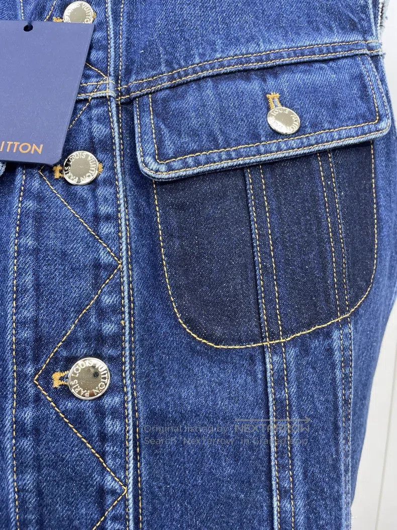 Louis Vuitton Louis Vuitton 24 leather denim vest Size XXS / US 00 / IT 34 - 4 Thumbnail