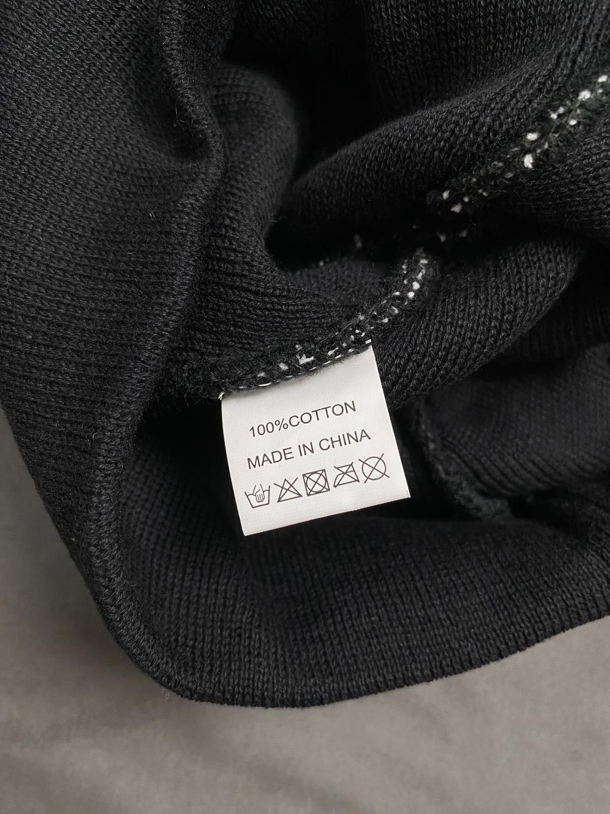 Japanese Brand The Loyalty Club Graphic No Cuff Knit Skull Cap Black Beanie Size ONE SIZE - 7 Thumbnail