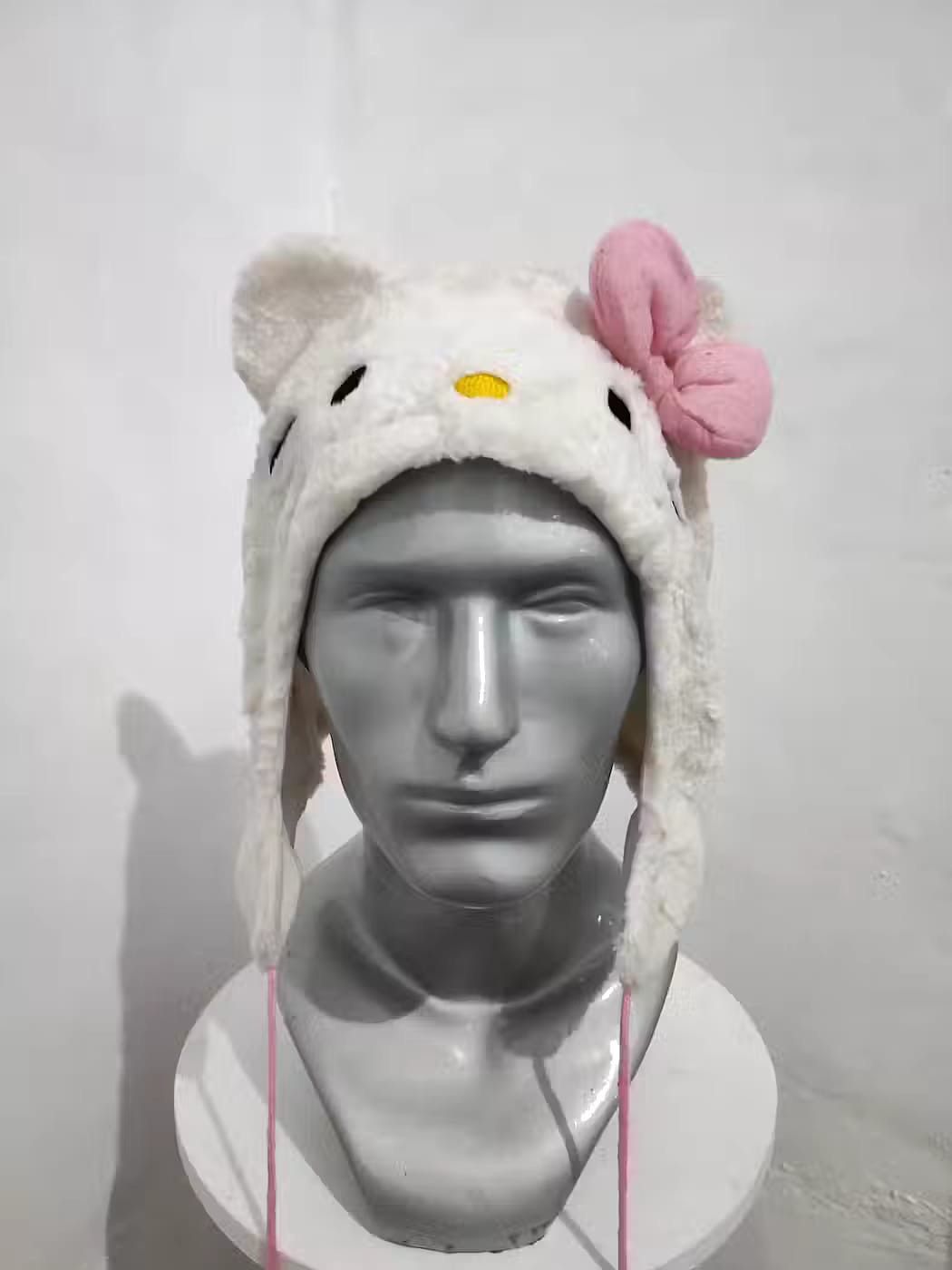 image of Cartoon Network x Vintage Hello Kitty Horn Bunny Ear Beanie Hats in Mix, Women's