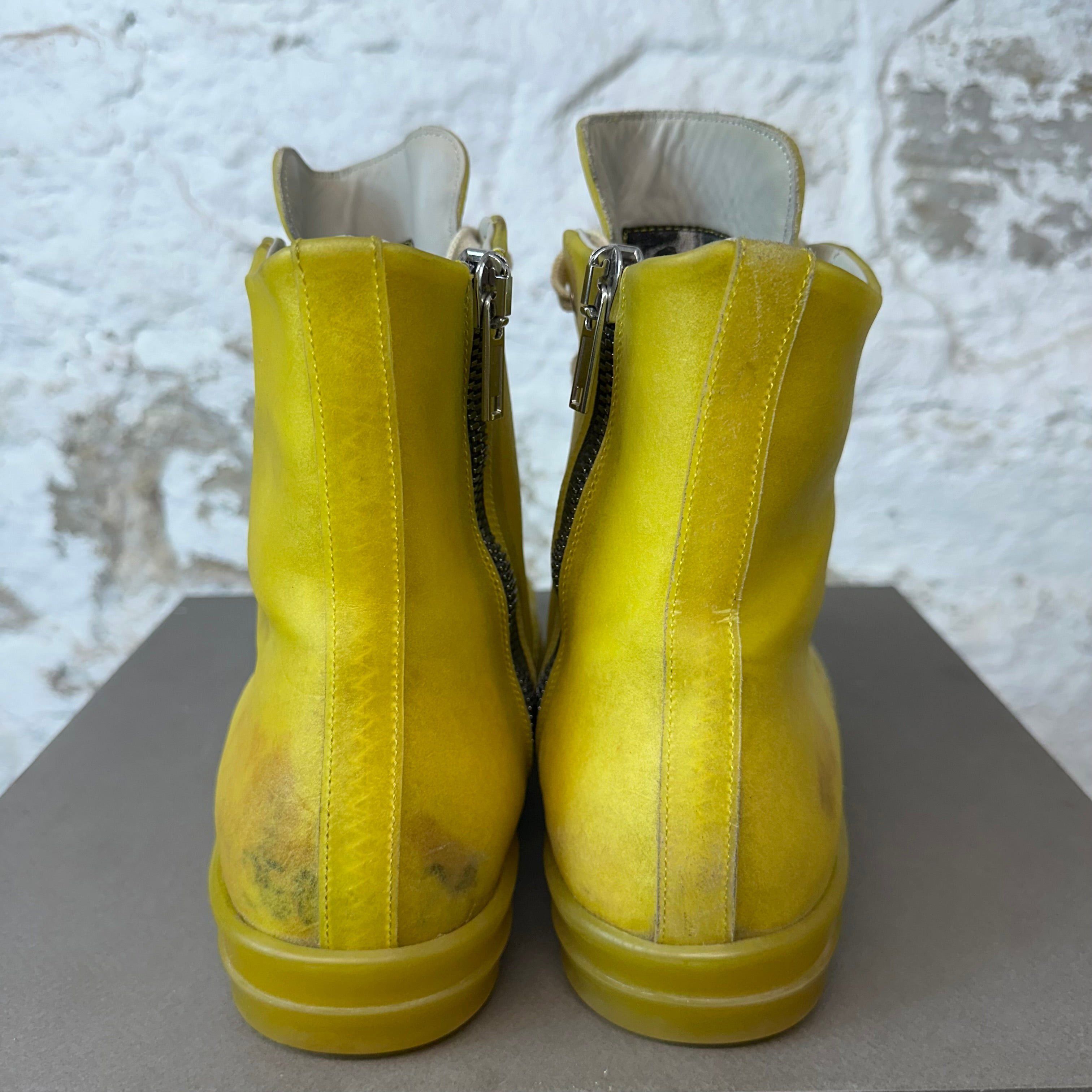 Rick Owens Rick Owens Ramone Transparent Yellow High Sneaker Sz 8 (41) Size US 8 / EU 41 - 6 Thumbnail