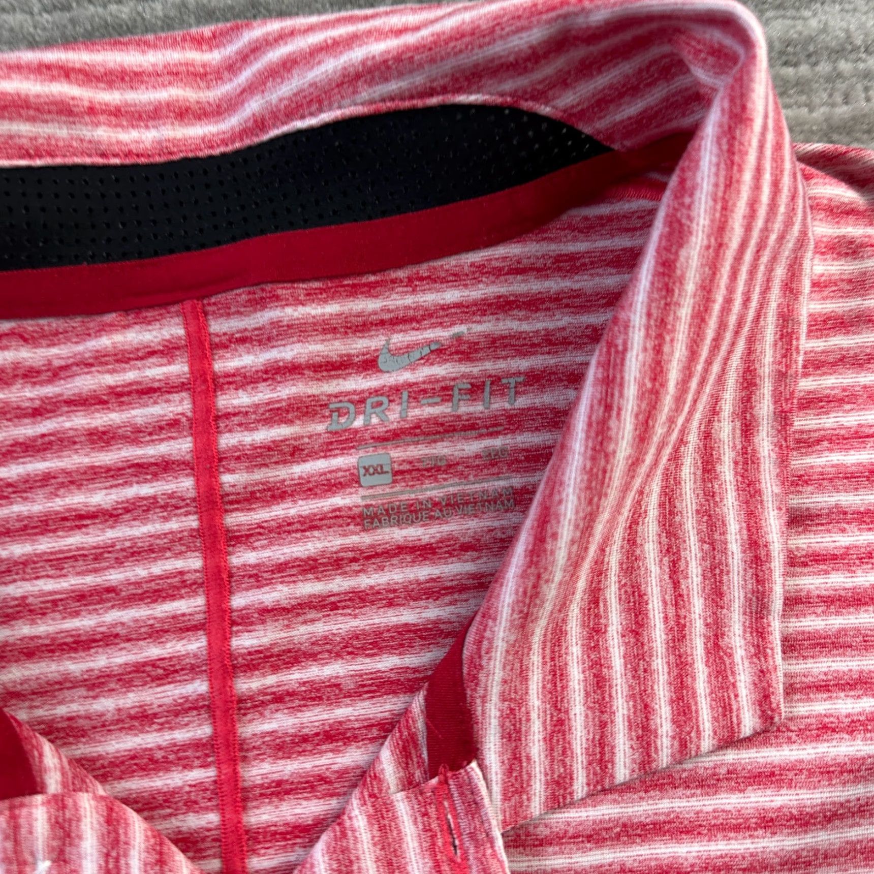 Nike Nike Tiger Woods Polo Shirt Mens 2XL Red Dri Fit Striped Short Sleeve Collared Button Size US XXL / EU 58 / 5 - 6 Thumbnail