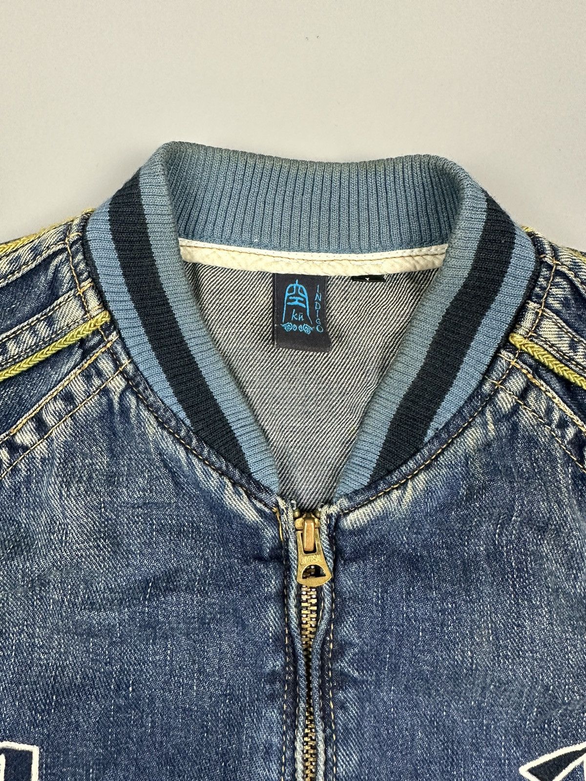 Indigo Vintage Indigo Mongolian Denim Sukajan Size US L / EU 52-54 / 3 - 6 Thumbnail