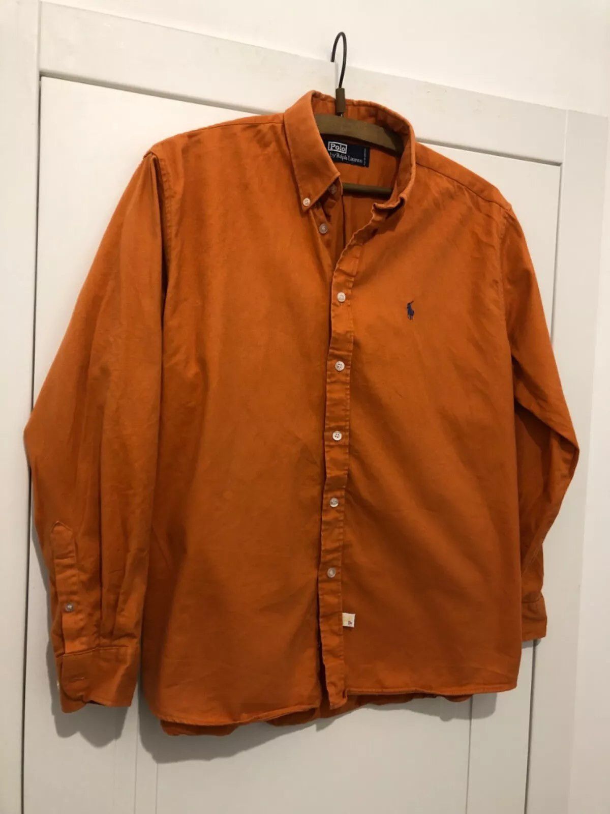 Polo Ralph Lauren Polo Ralph Lauren Vintage Orange Shirt Size US L / EU 52-54 / 3 - 3 Thumbnail