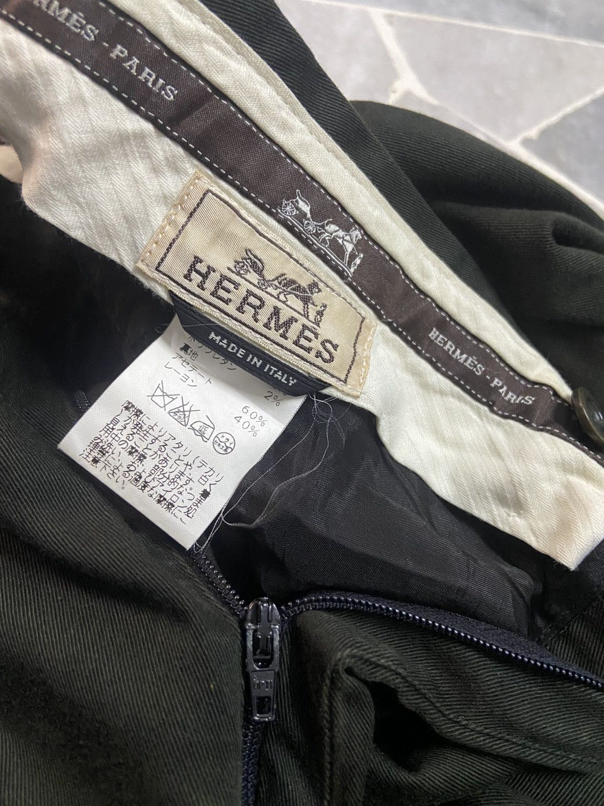 Hermes Hermes Green Cotton Casual Chinos Pants Size US 30 / EU 46 - 8 Thumbnail