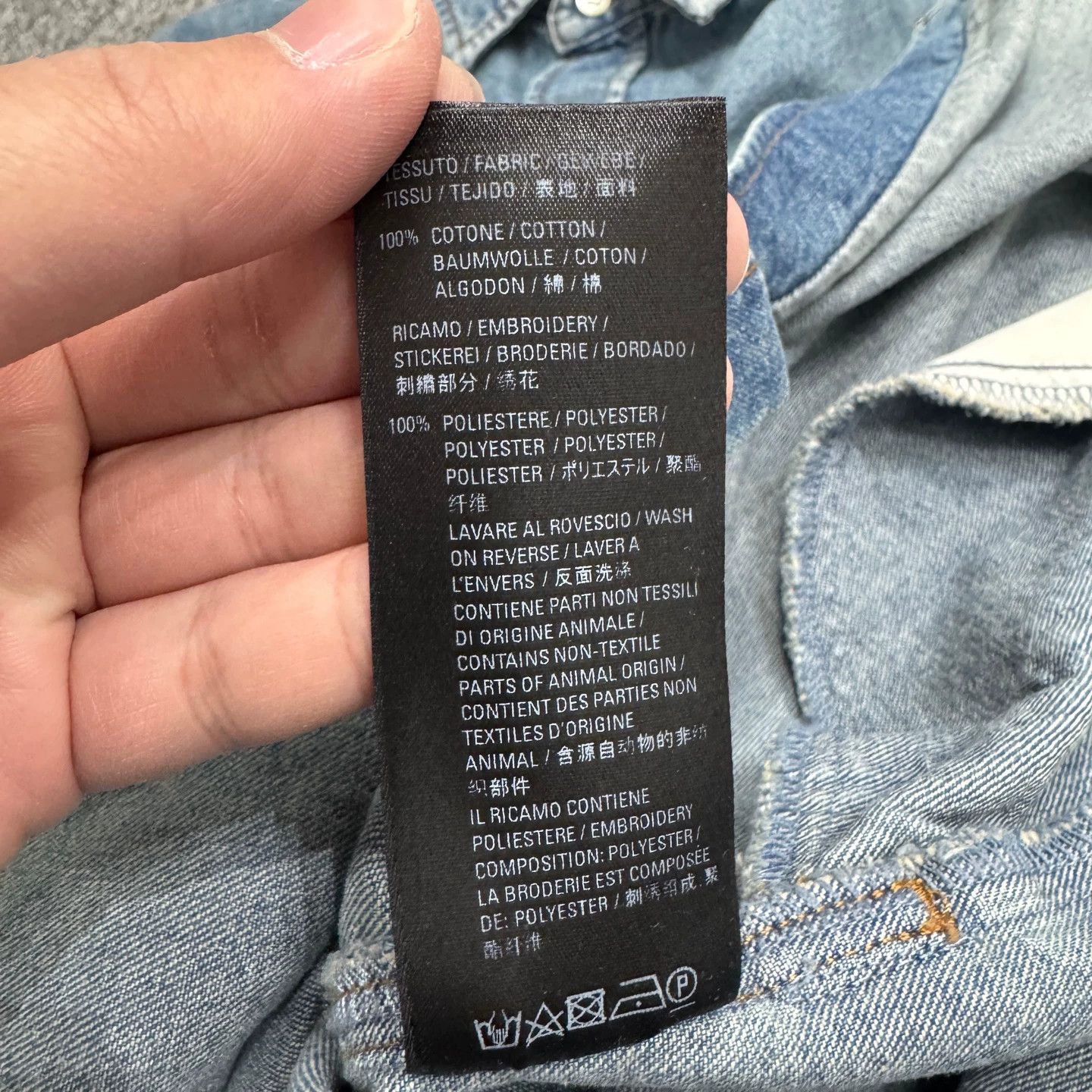 Balenciaga Balenciaga Embroidered Letter Denim Shirt 39 Size US M / EU 48-50 / 2 - 4 Thumbnail