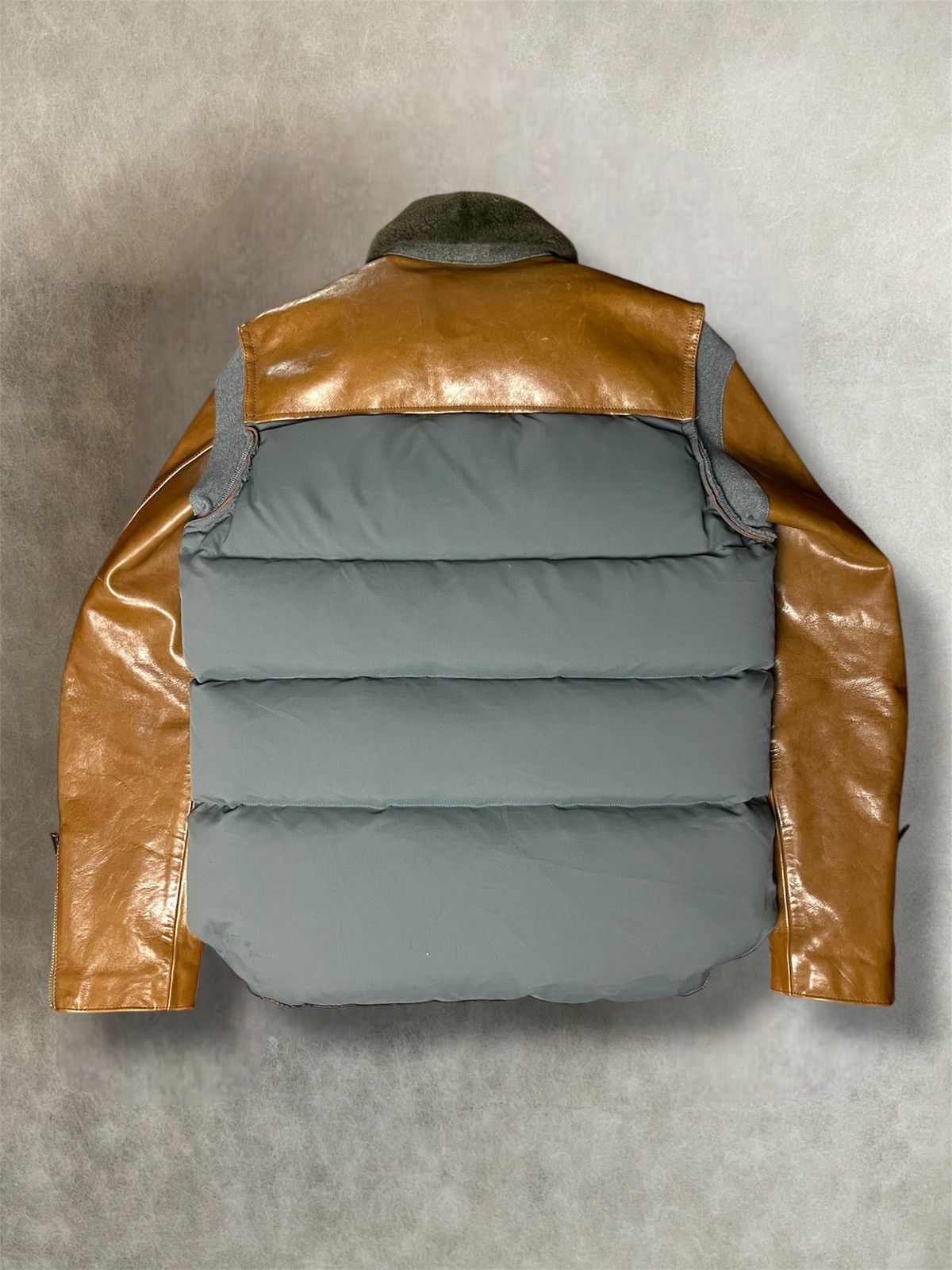Undercover AW2012 Undercover leather sleeve down feather puffer jacket Size US L / EU 52-54 / 3 - 11 Thumbnail