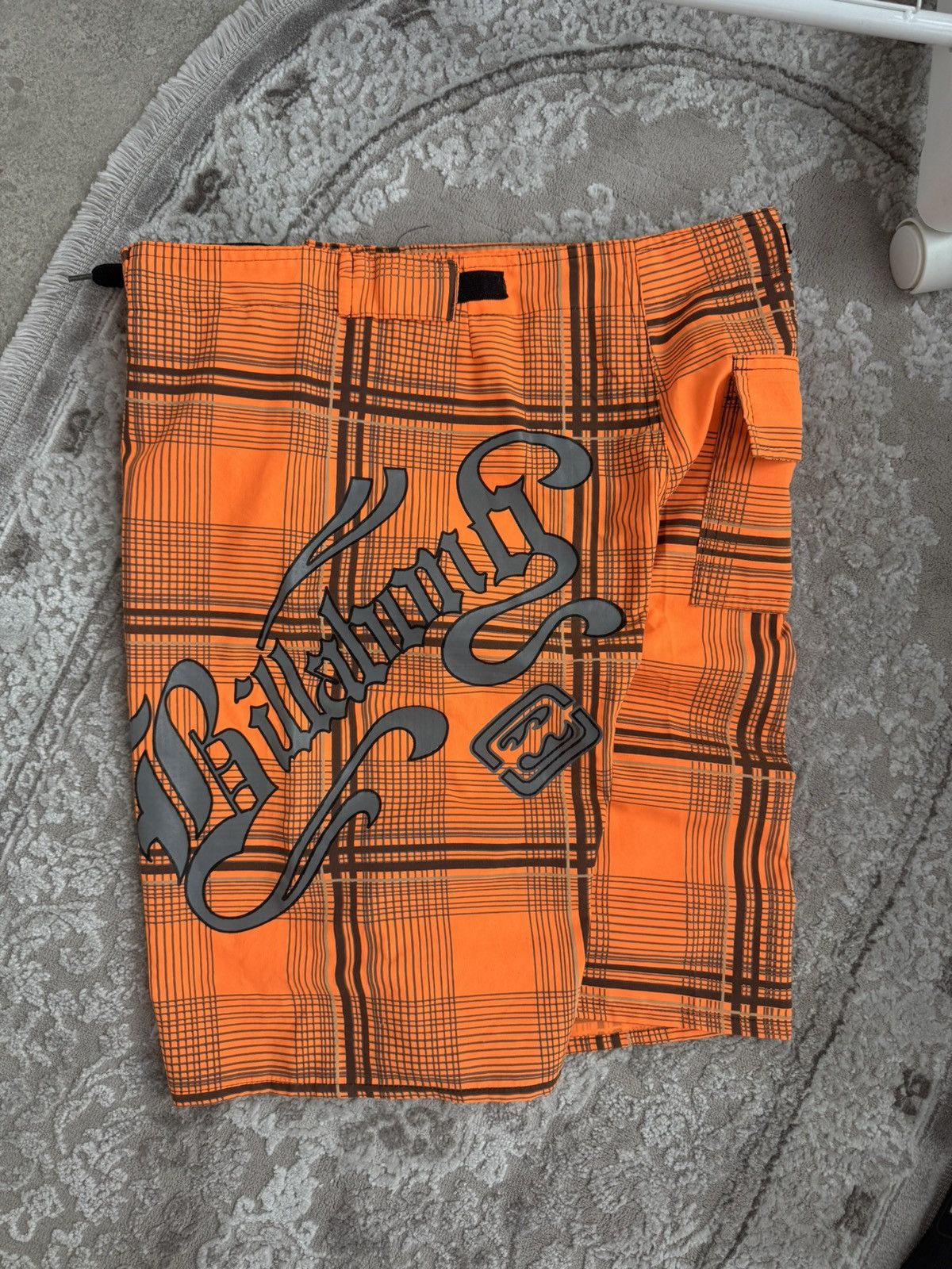 Billabong Billabong Vintage Plaid Board Shorts - Orange/Brown Size US 34 / EU 50 - 1 Thumbnail
