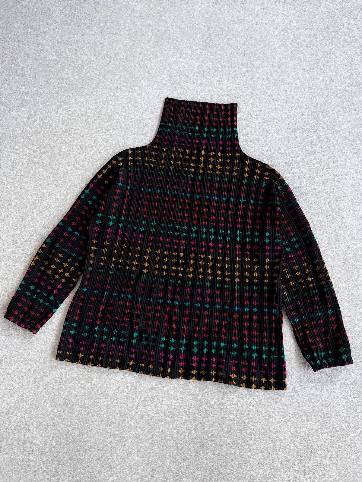 Issey Miyake Issey miyake Pleats Please 1999 Geometric Turtleneck Top Size M / US 6-8 / IT 42-44 - 8 Thumbnail