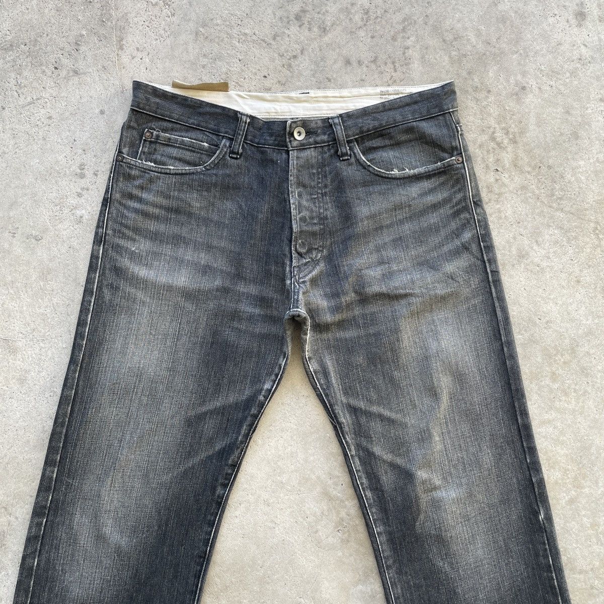 Japanese Brand Vintage Japanese Black Faded Denim Jeans Pants W33x30 Size US 33 - 3 Thumbnail