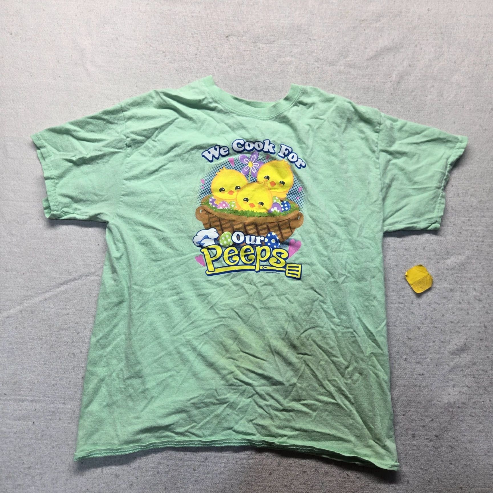 Vintage We Cook For Our Peeps Easter Cafeteria Lunch Lady Shirt Adult Large Green Womens T-Shirt Size L / US 10 / IT 46 - 2 Thumbnail