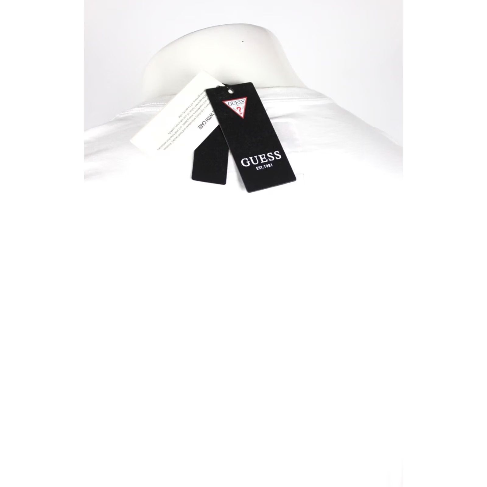 Guess Guess Men's Embroidered Logo Short Sleeve Shirt Pima Cotton White Size US L / EU 52-54 / 3 - 3 Thumbnail
