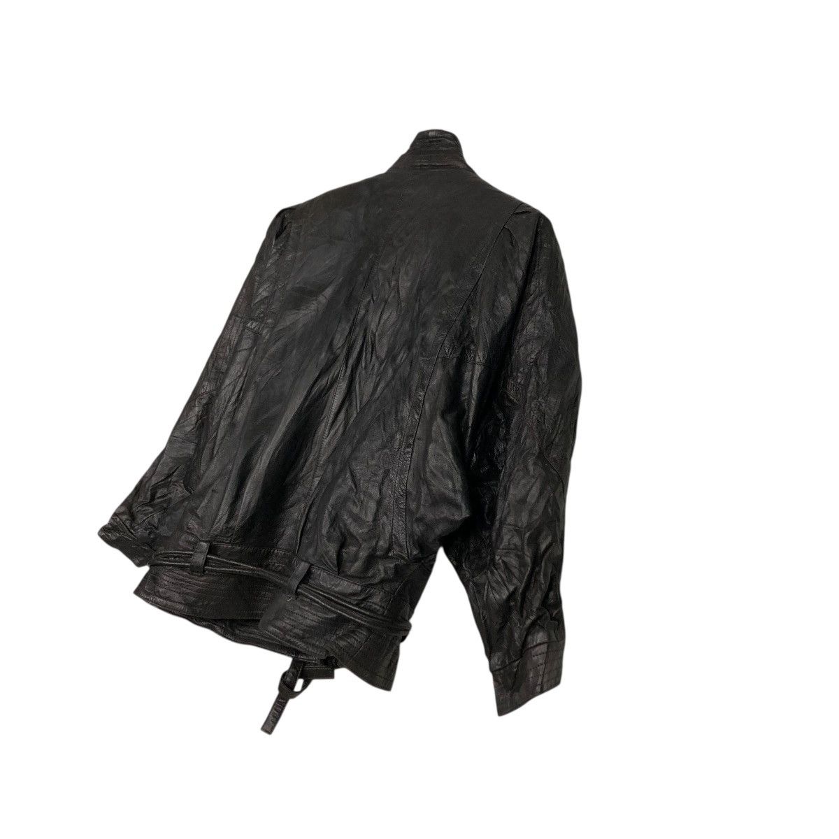 Vintage 🔥CROPPED BONDAGE BIKER LEATHER JACKET SERGE MIKO PARIS Size US M / EU 48-50 / 2 - 13 Thumbnail