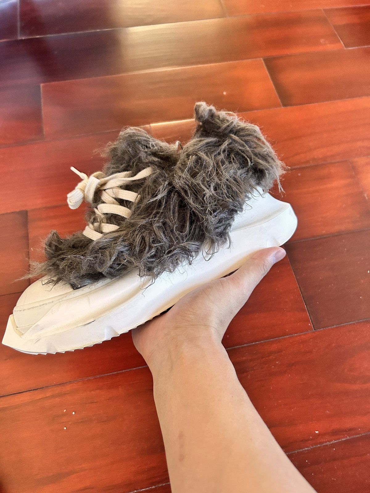 Rick Owens × Rick Owens Drkshdw Rick Owens Hairy Ramones Low Size US 7.5 / EU 40-41 - 1 Thumbnail