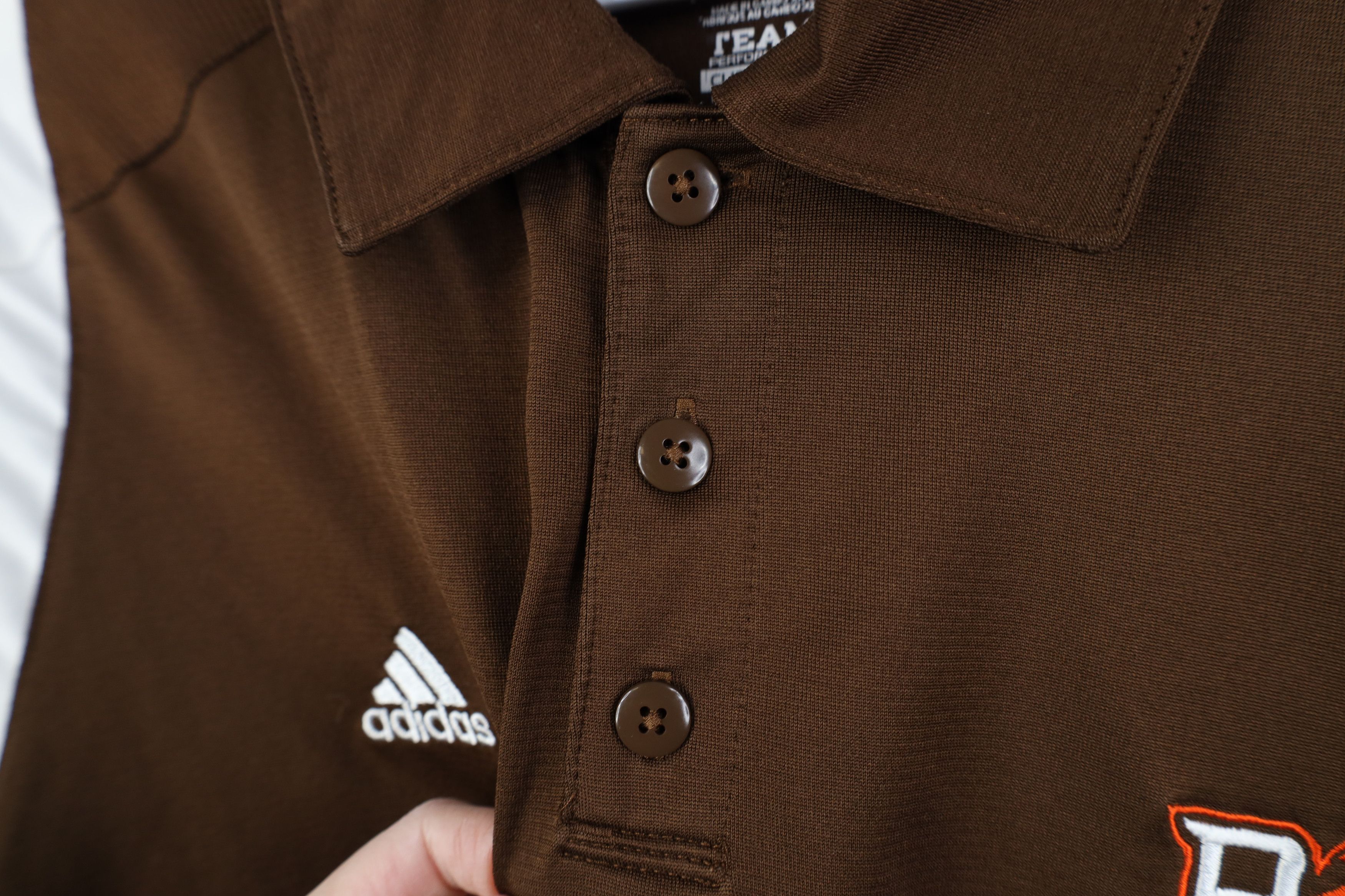 Adidas Adidas Bowling Green State University Football Polo Brown Size US L / EU 52-54 / 3 - 8 Thumbnail