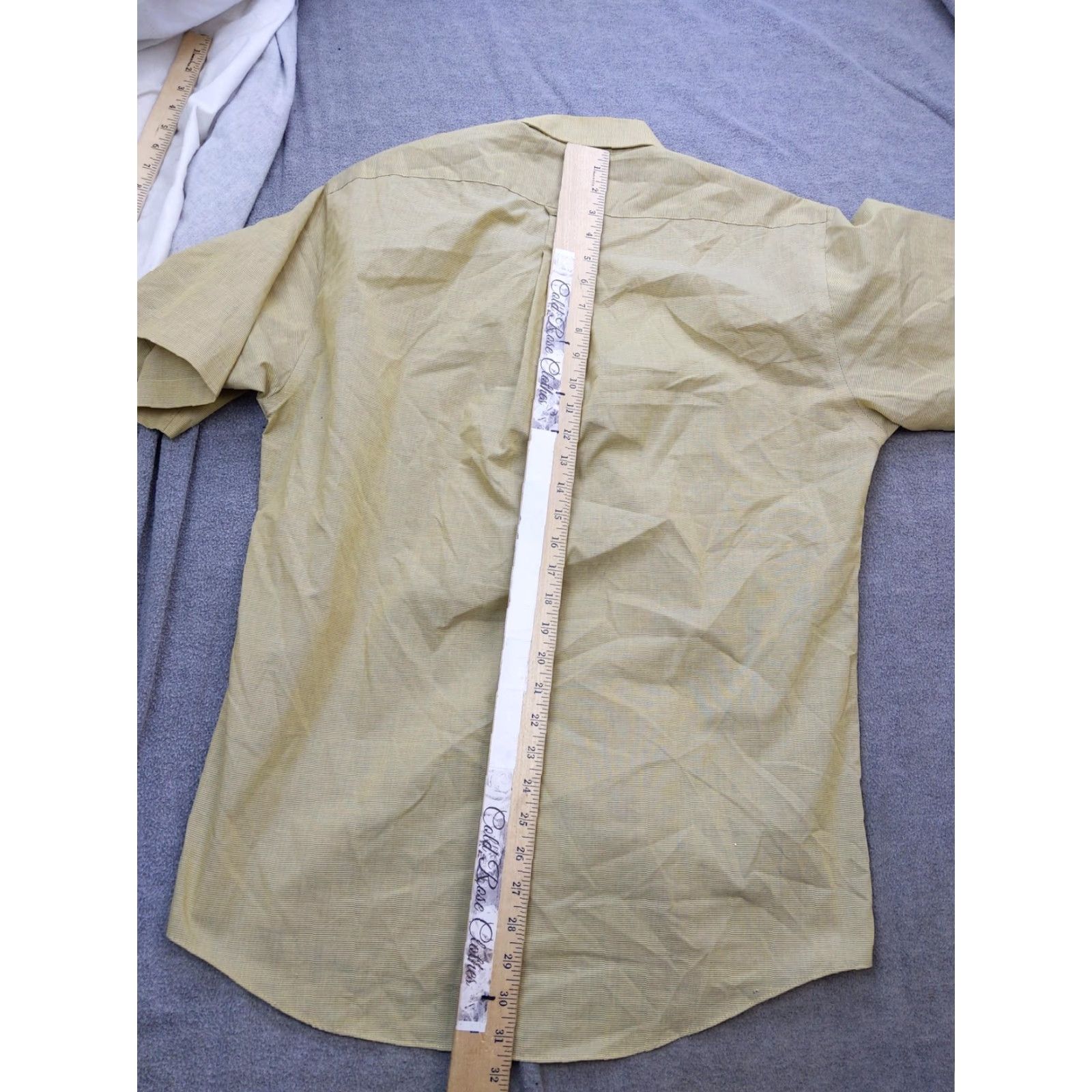 Vintage Savile Row Shirt Mens Large Yellow Striped Wrinkle Free Button Down Short Sleeve Size US L / EU 52-54 / 3 - 4 Thumbnail