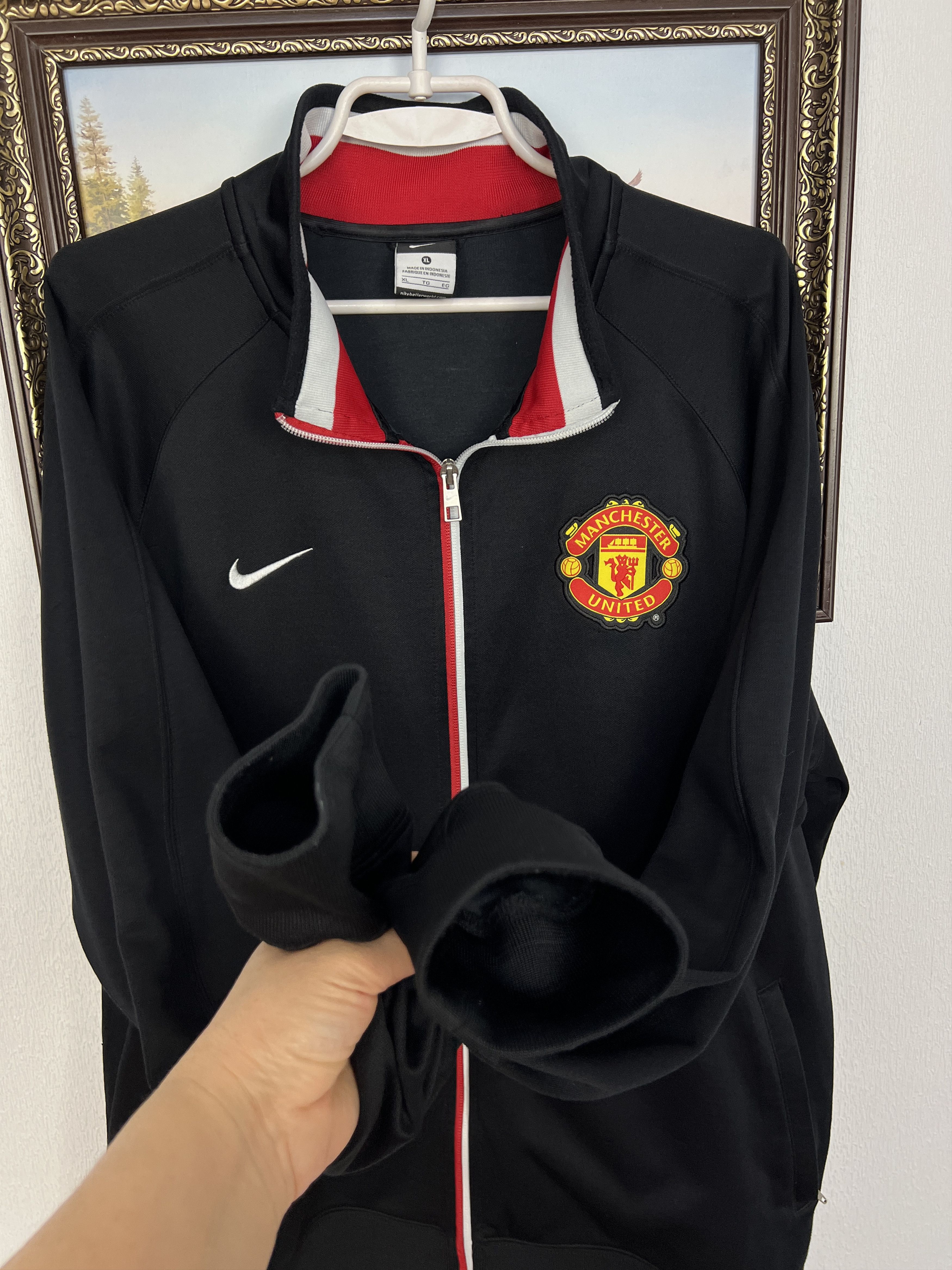 Nike Vintage Manchester United Football Jacket Soccer Track Top Size US XL / EU 56 / 4 - 5 Thumbnail