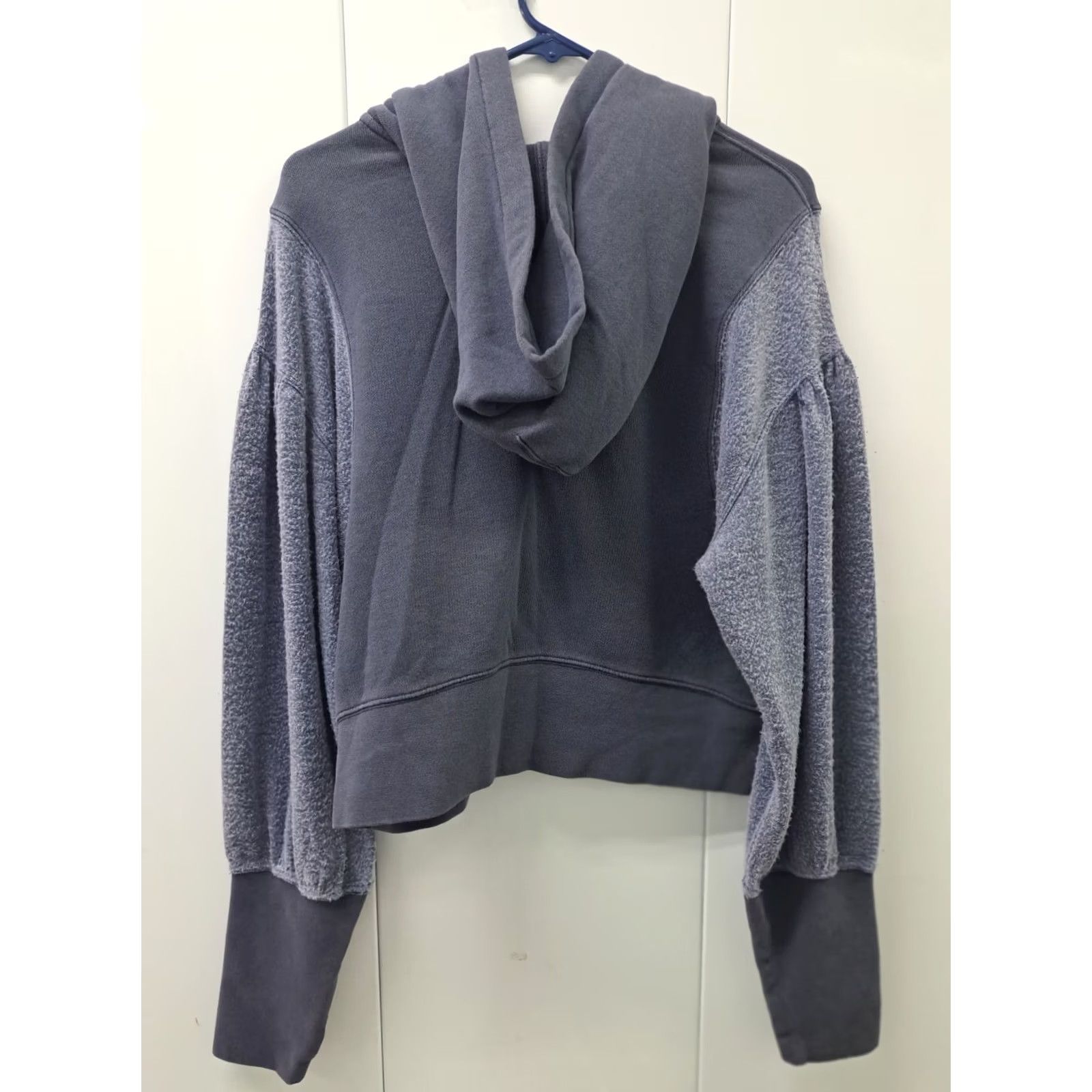 Free People Free People Womens Jacket Hooded Drawstring Blue Large Regular Mens Womens Girls Boys Size L / US 10 / IT 46 - 4 Thumbnail