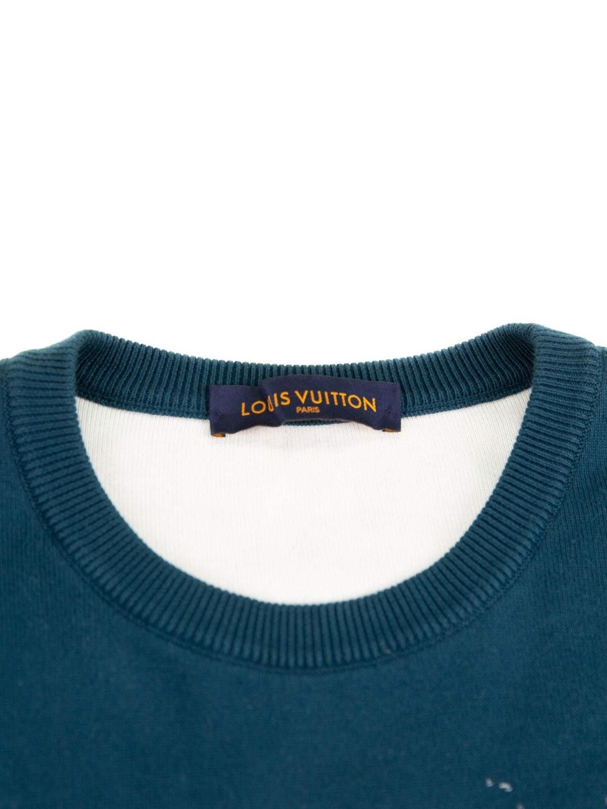 Louis Vuitton Louis Vuitton Mens LVSE Monogram Degradé Crewneck Large Blue Size US L / EU 52-54 / 3 - 5 Thumbnail