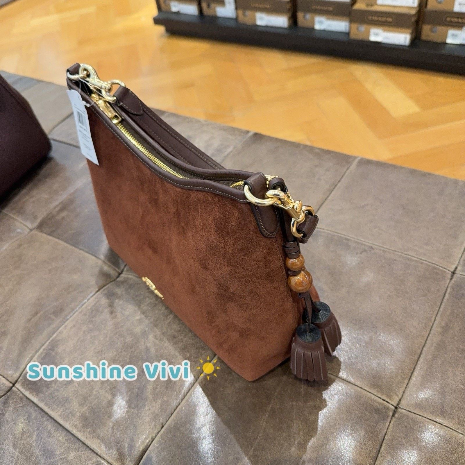 Coach NWT COACH Laurel Shoulder Bag Tassels CCC75 Brown/Maple Size ONE SIZE - 4 Thumbnail