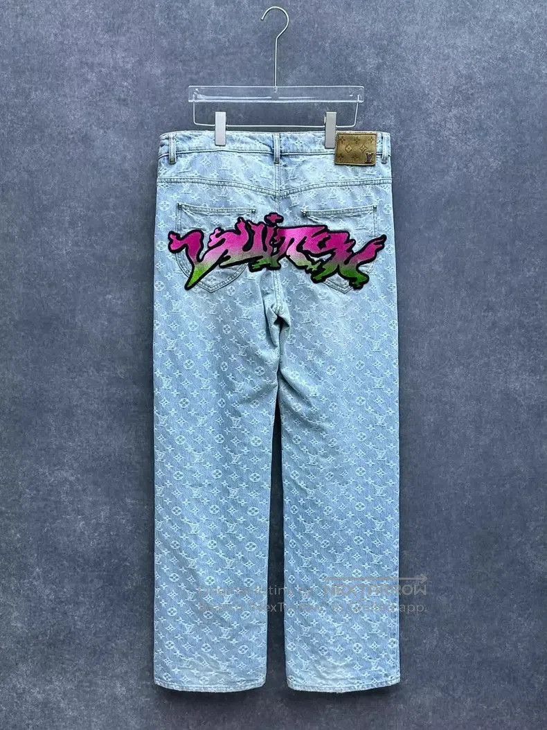 Louis Vuitton Louis Vuitton SS22 Graffiti Denim Pants. Size US 31 - 2 Thumbnail