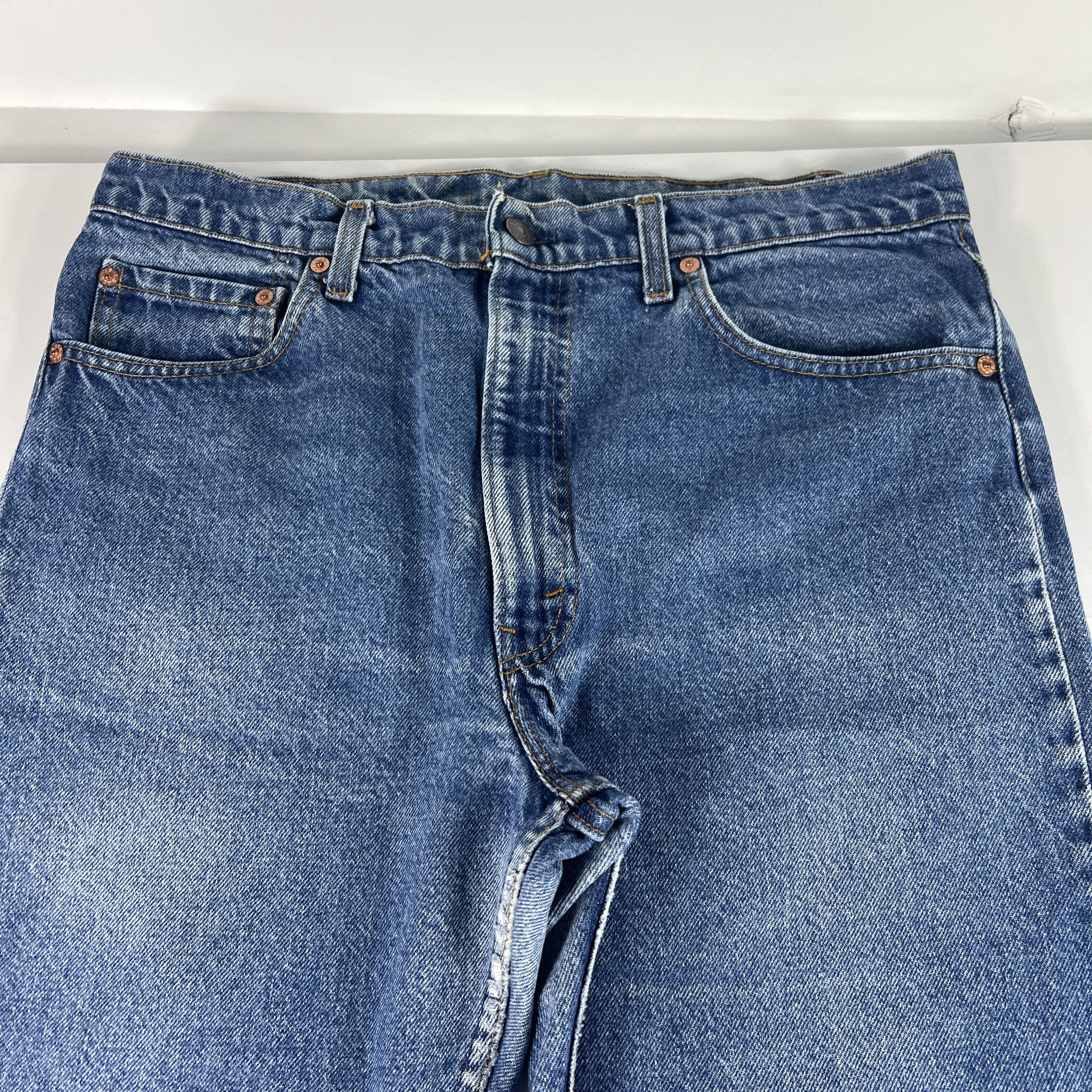 Levi's × Vintage VTG 90s Levi's Jeans 505 Straight Blue Faded Cotton Denim Size US 36 / EU 52 - 3 Thumbnail