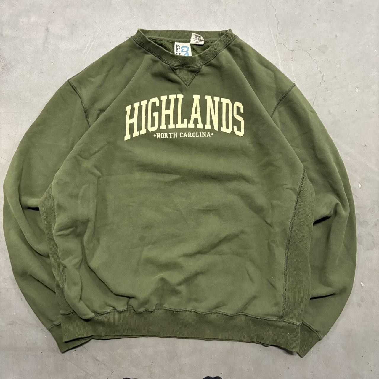 Vintage Crazy Vintage Y2K/2000s HighLands North Carolina Green Crewneck Sweatshirt! Size US XXL / EU 58 / 5 - 1 Thumbnail