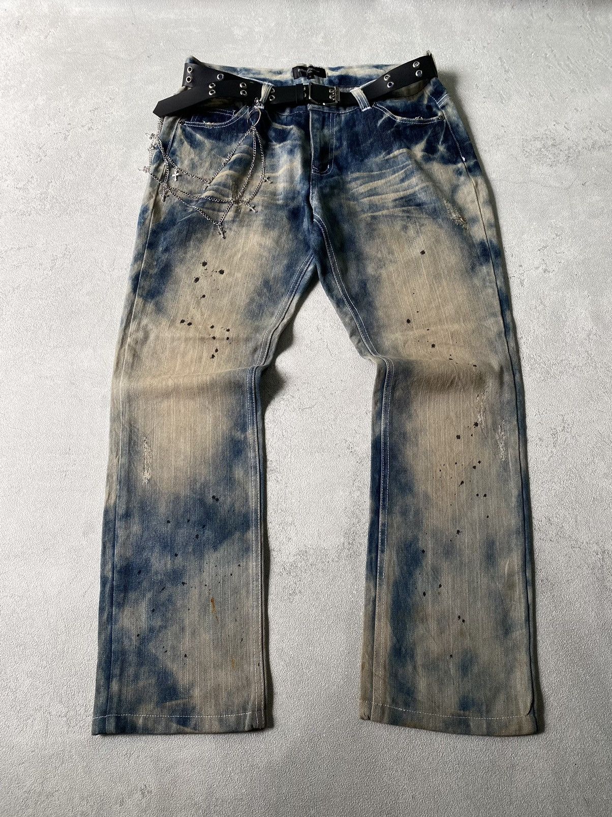 If Six Was Nine × In The Attic × Le Grande Bleu (L.G.B.) acid wash denim pants by in the attic homme Size US 34 / EU 50 - 1 Thumbnail