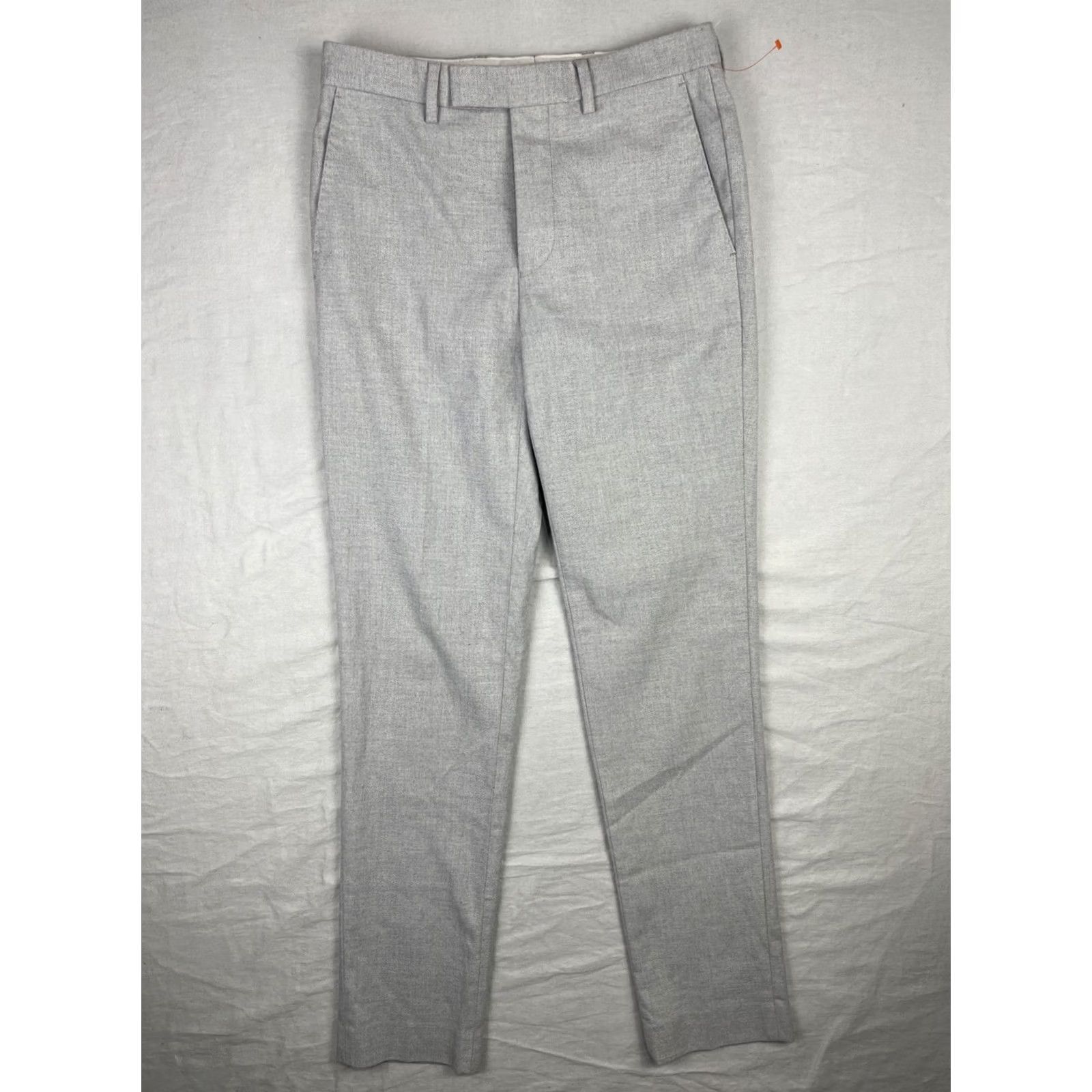 Reiss Reiss Dress Pants Mens 28x32 Gray View Flat Front Business Chino Trousers Size US 28 / EU 44 - 2 Thumbnail