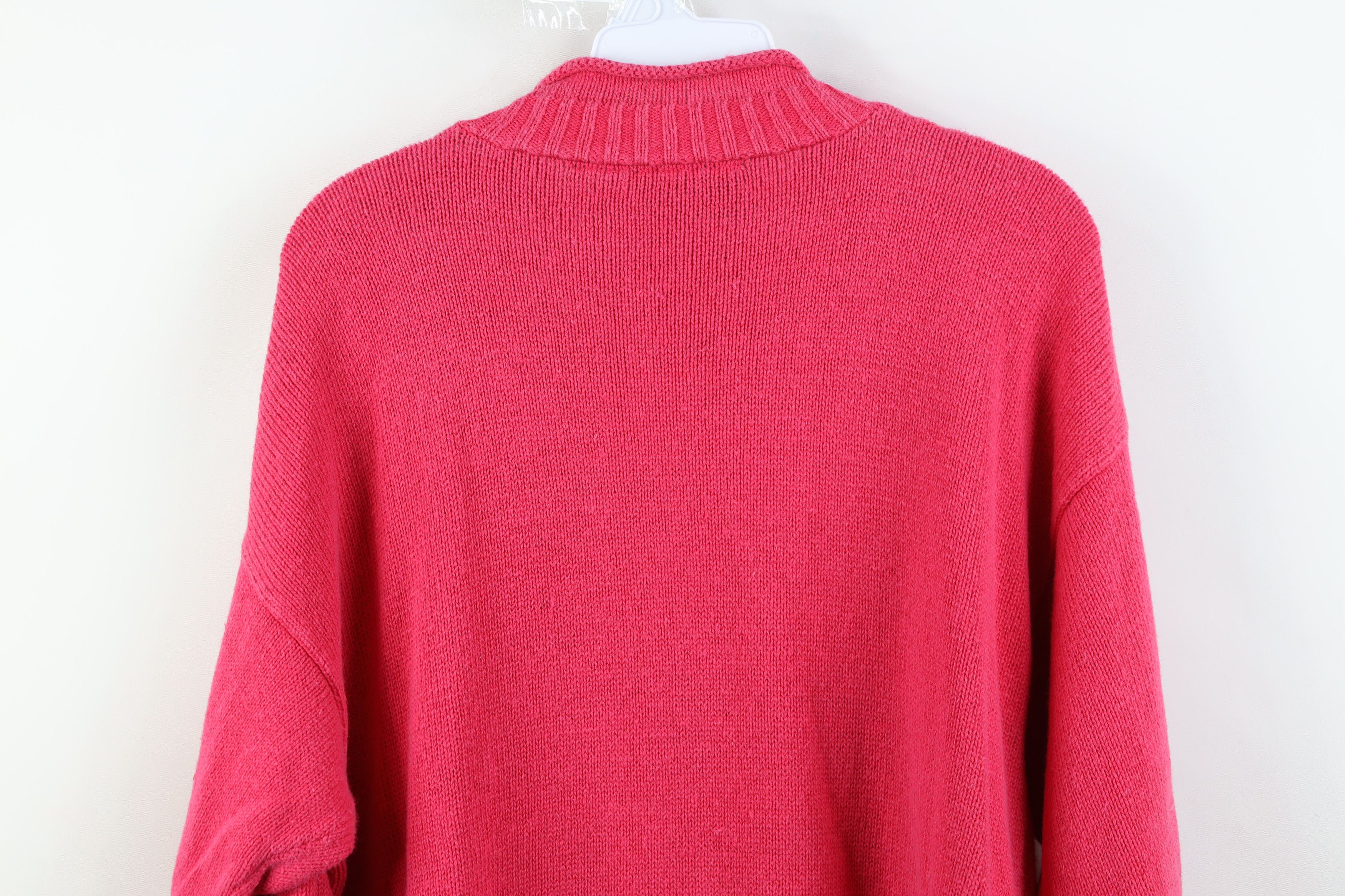 Vintage Vintage 90s Streetwear Flower Marled Knit Sweater Pink Size M / US 6-8 / IT 42-44 - 11 Thumbnail