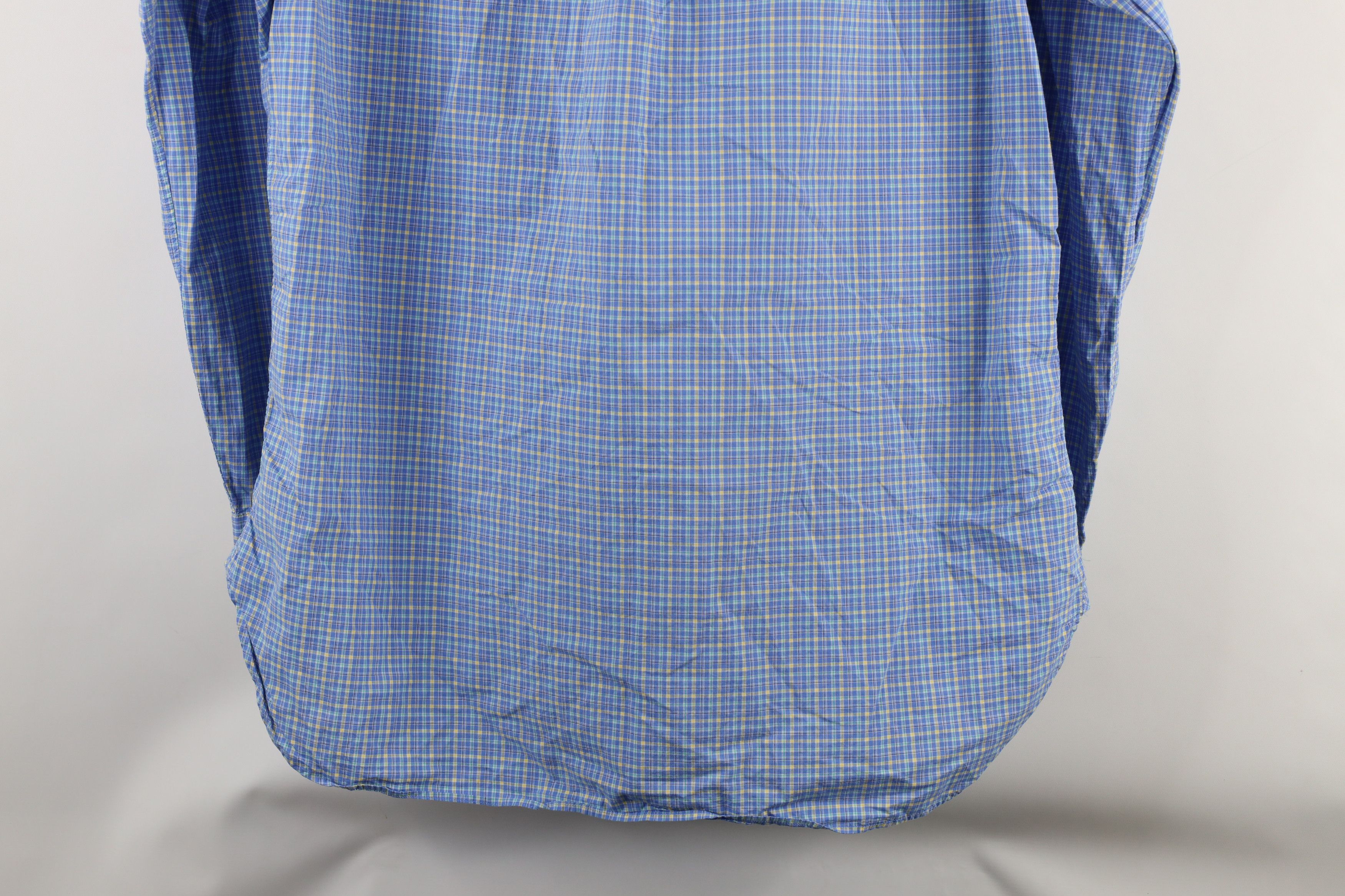 Ralph Lauren × Vintage Ralph Lauren Button Down Dress Shirt Blue Plaid Cotton Size US M / EU 48-50 / 2 - 10 Thumbnail