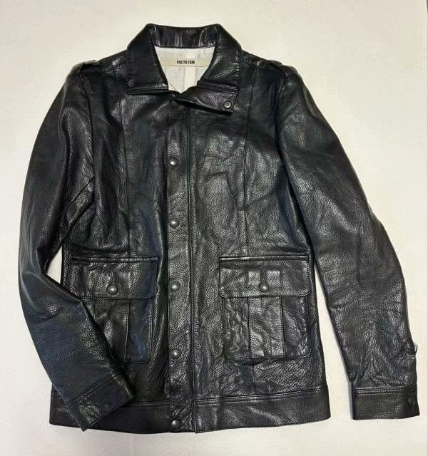 FACTOTUM FACTOTUM Cowhide Leather Jacket Size 46 Japan Size US S / EU 44-46 / 1 - 1 Thumbnail